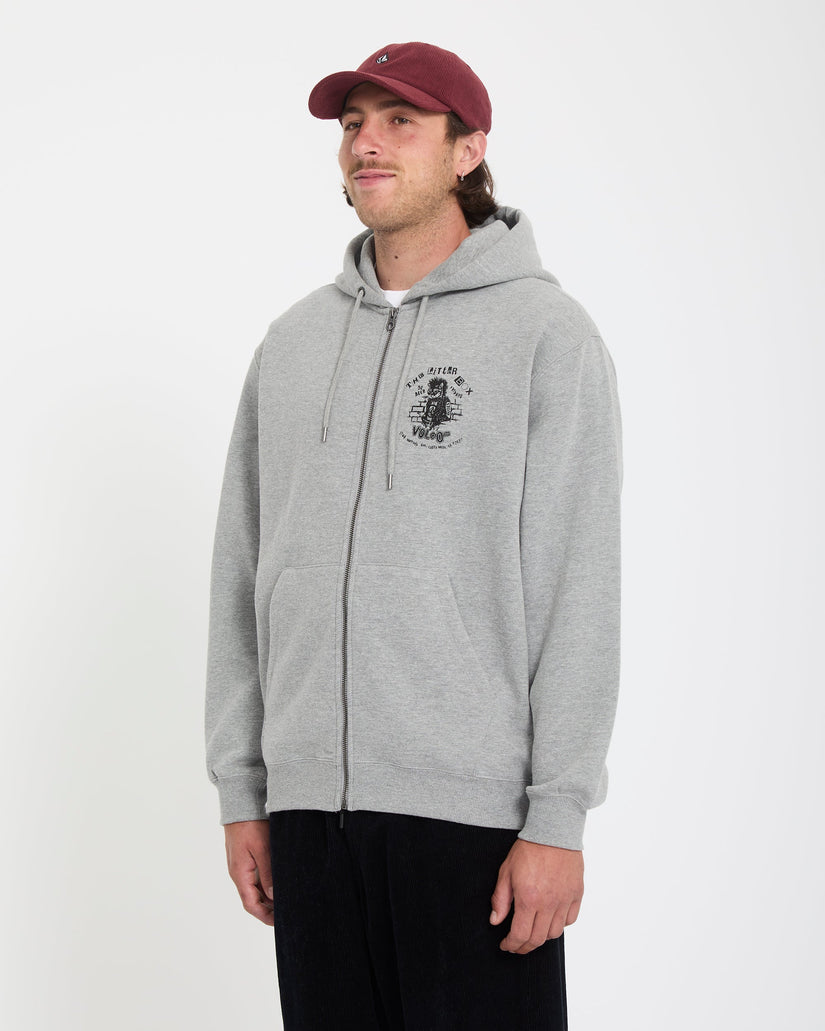 Catastrophy Full Zip Hoodie - Heather Grey