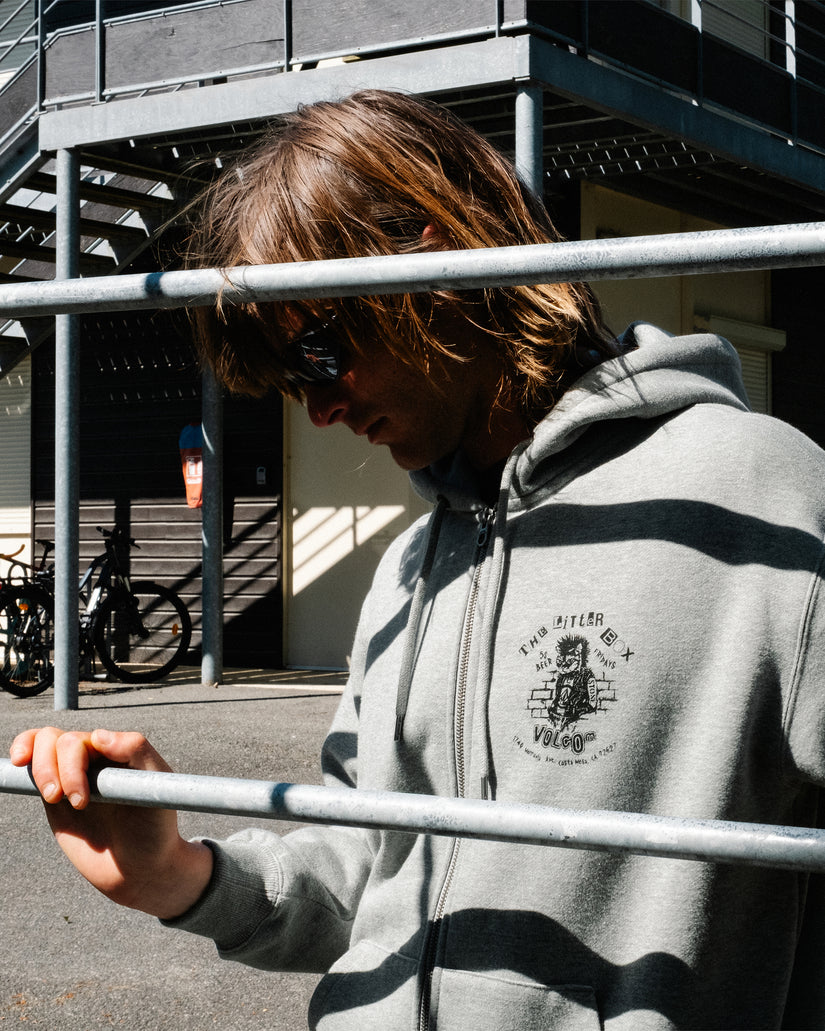 Catastrophy Full Zip Hoodie - Heather Grey