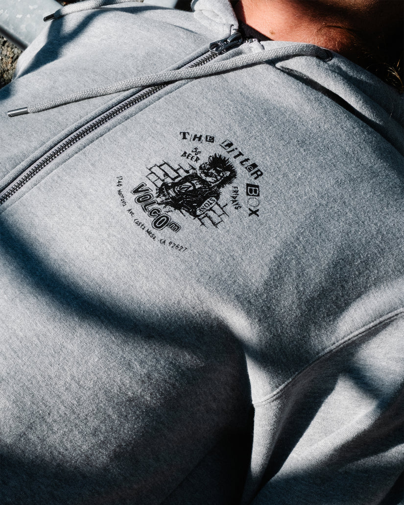 Catastrophy Full Zip Hoodie - Heather Grey