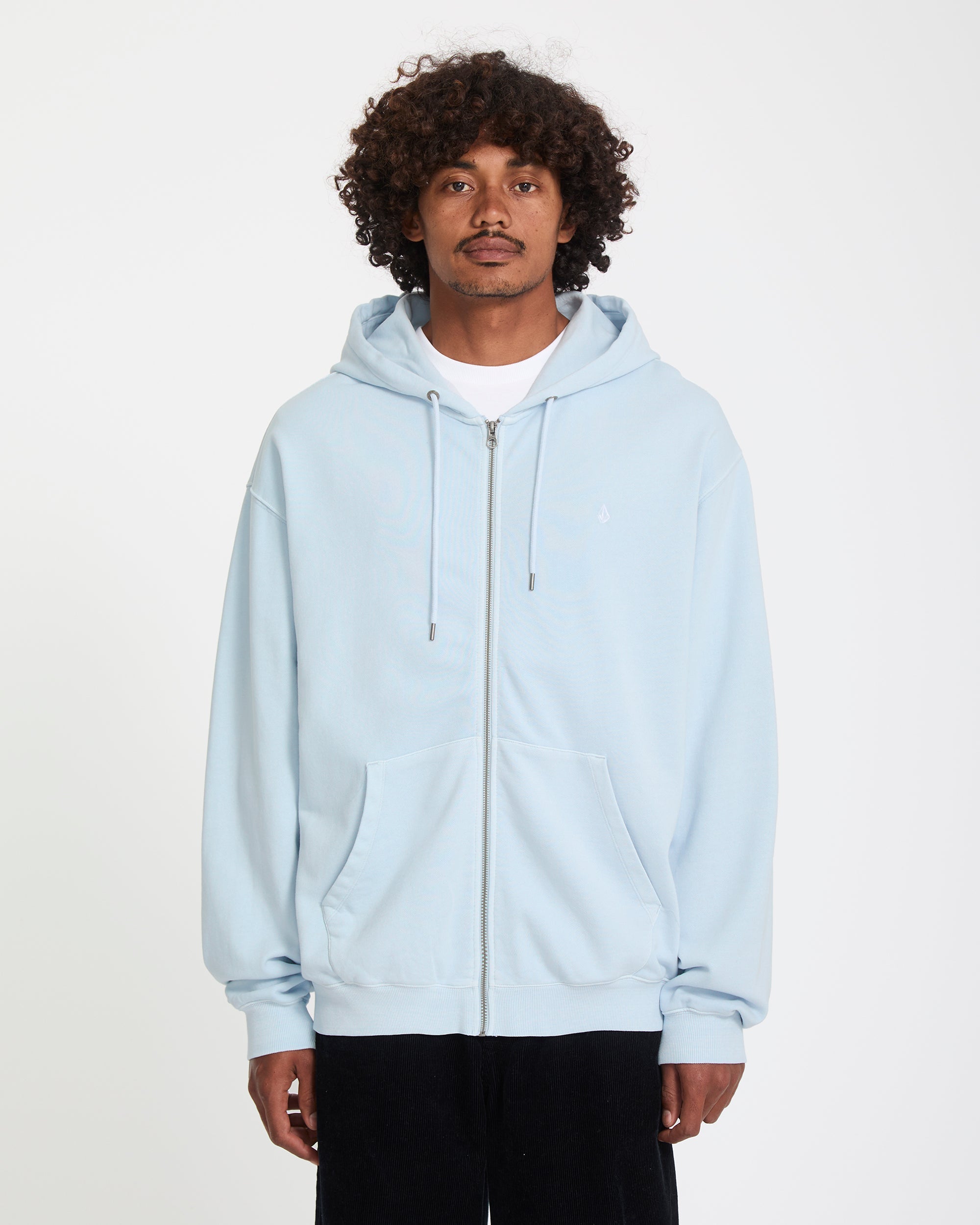 Single Stone Full Zip Hoodie - Light Blue Acid - Men - Volcom EU