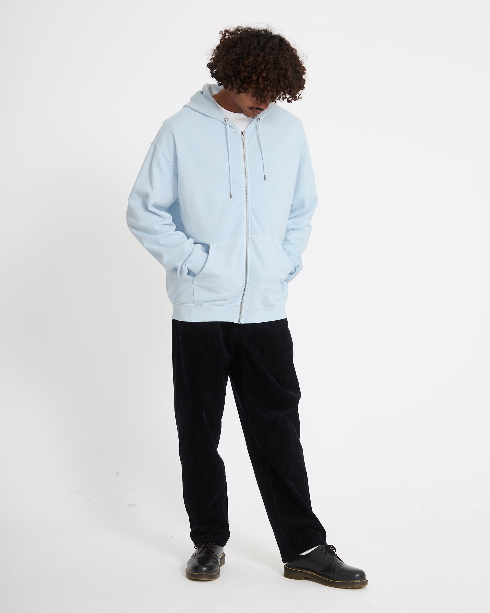 Single Stone Full Zip Hoodie - Light Blue Acid - Men - Volcom EU