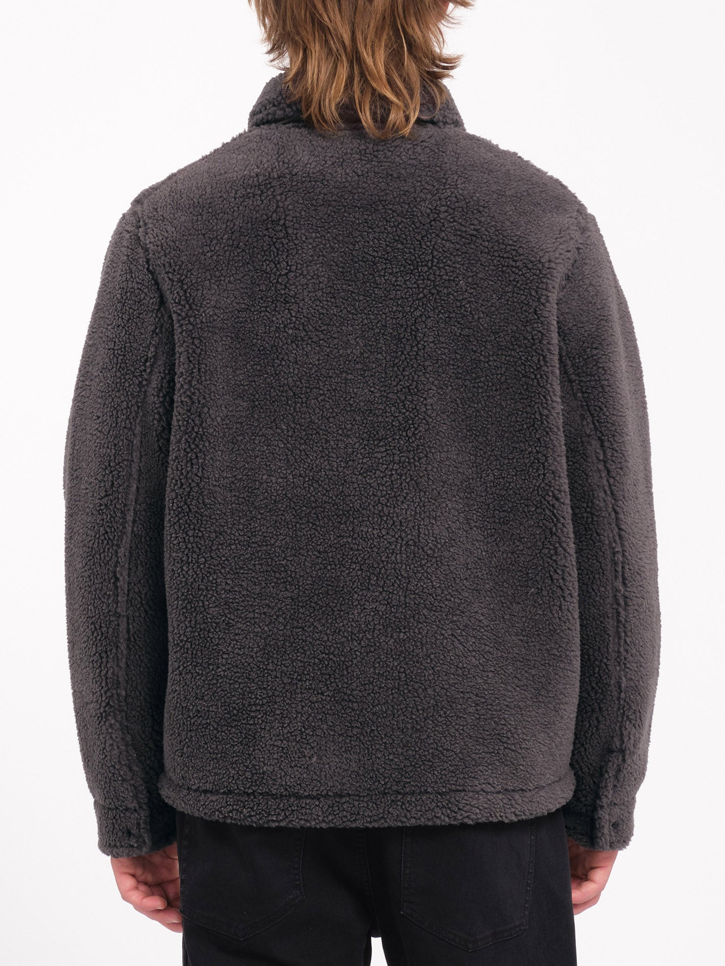 Edwart II Zip Sherpa Jacket - Asphalt Black - Men - Volcom EU