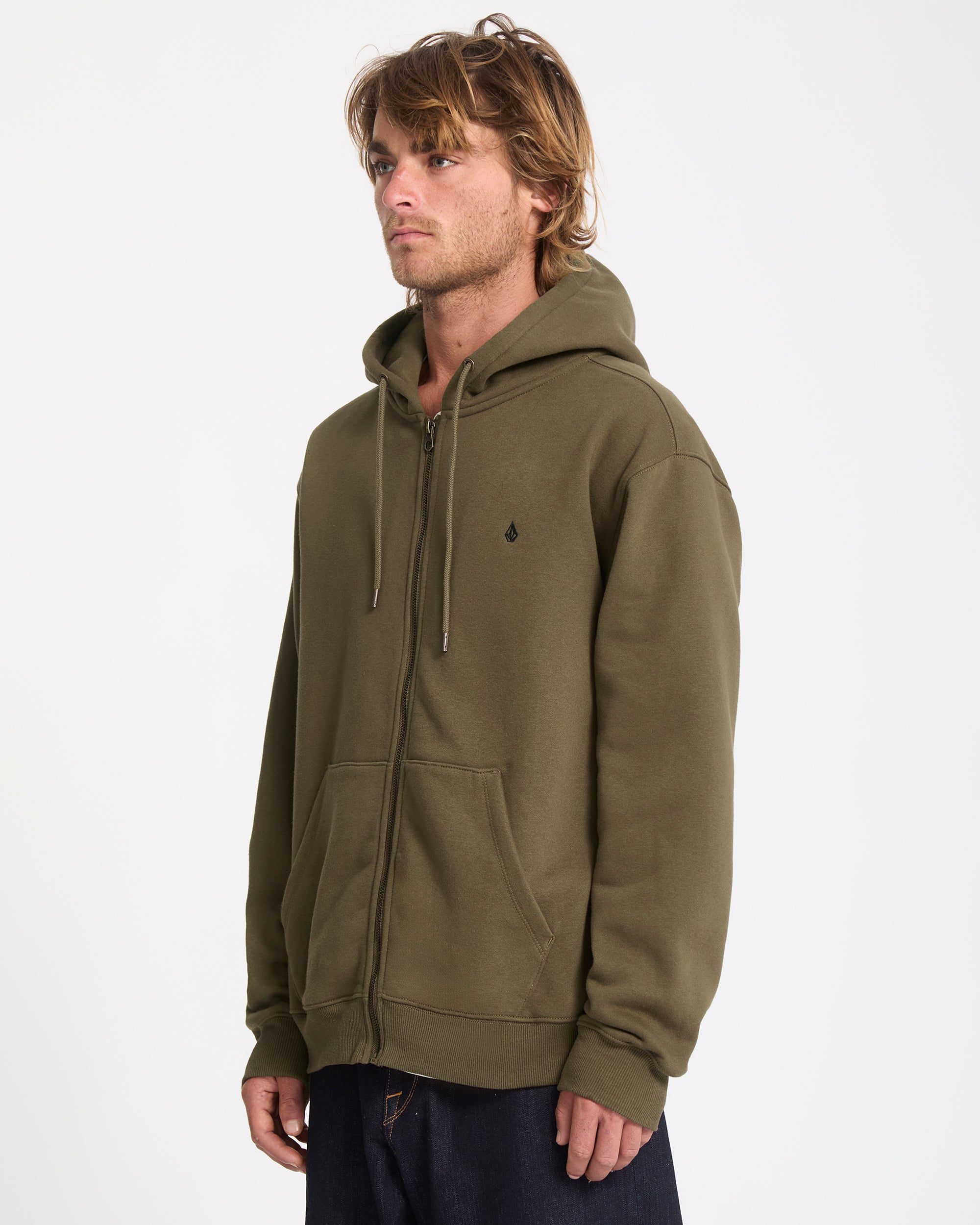 Single Stone Zip Hoodie - Sage Leaf - Men - Volcom EU – Volcom Europe