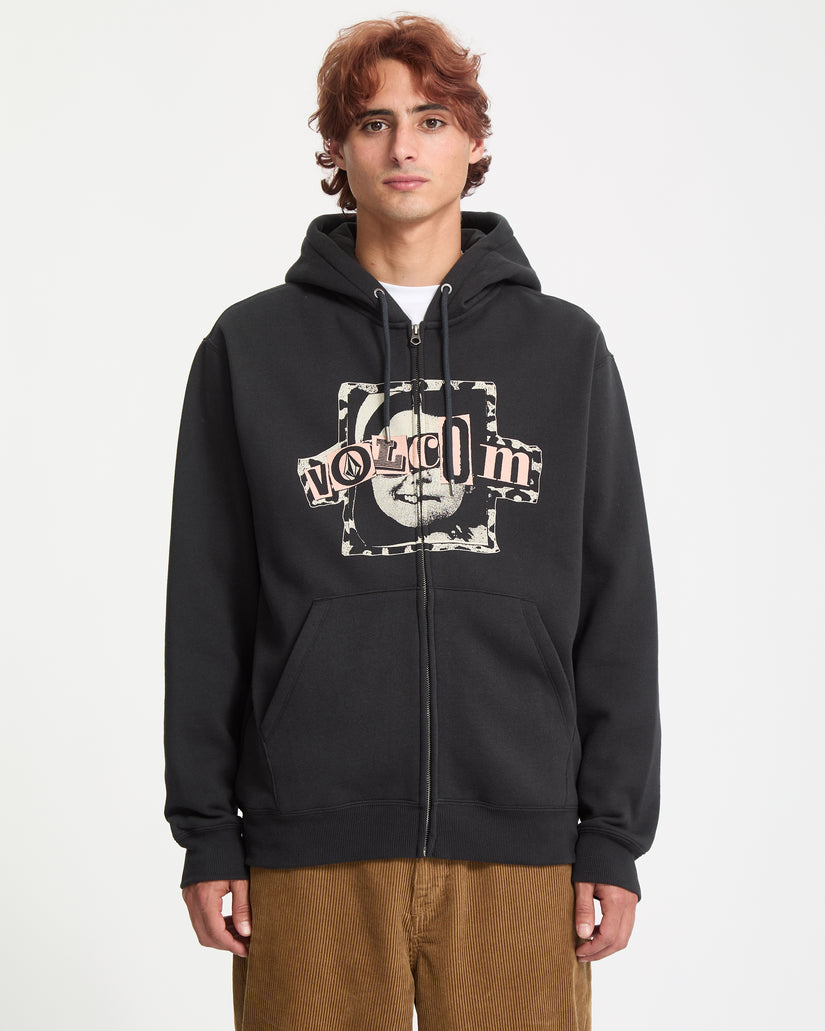 Stick Stoner Zip Hoodie - Antique Black
