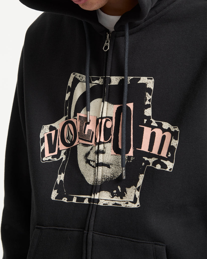 Stick Stoner Zip Hoodie - Antique Black