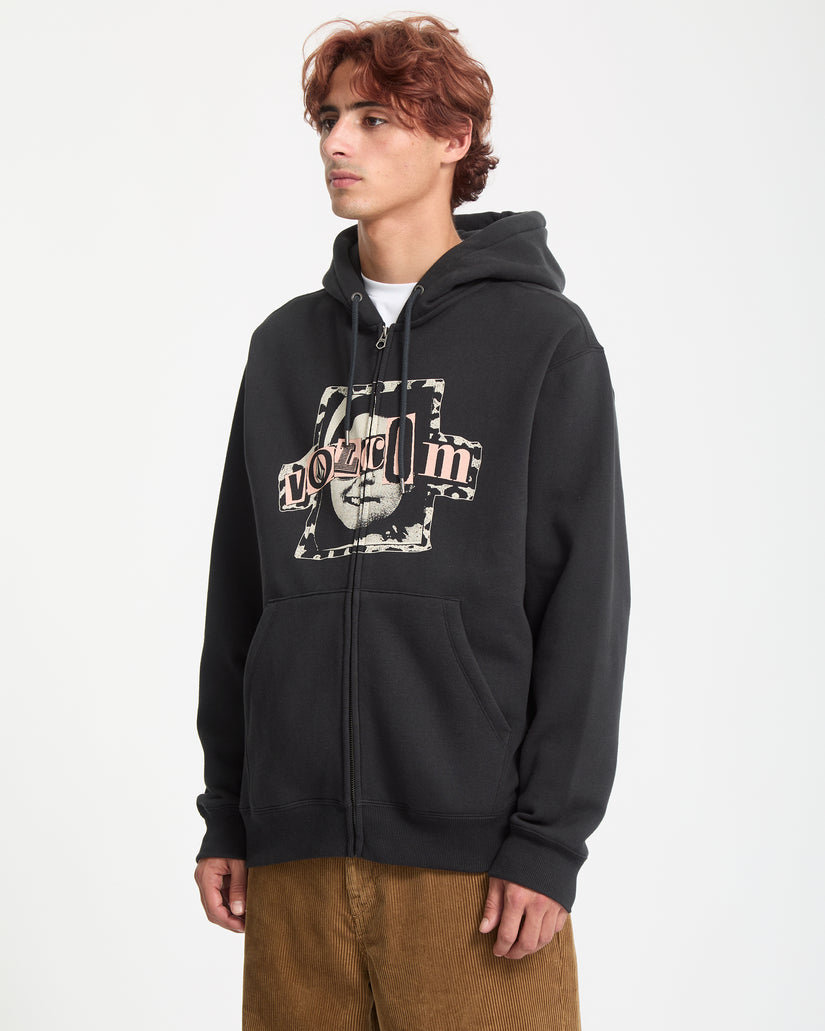 Stick Stoner Zip Hoodie - Antique Black