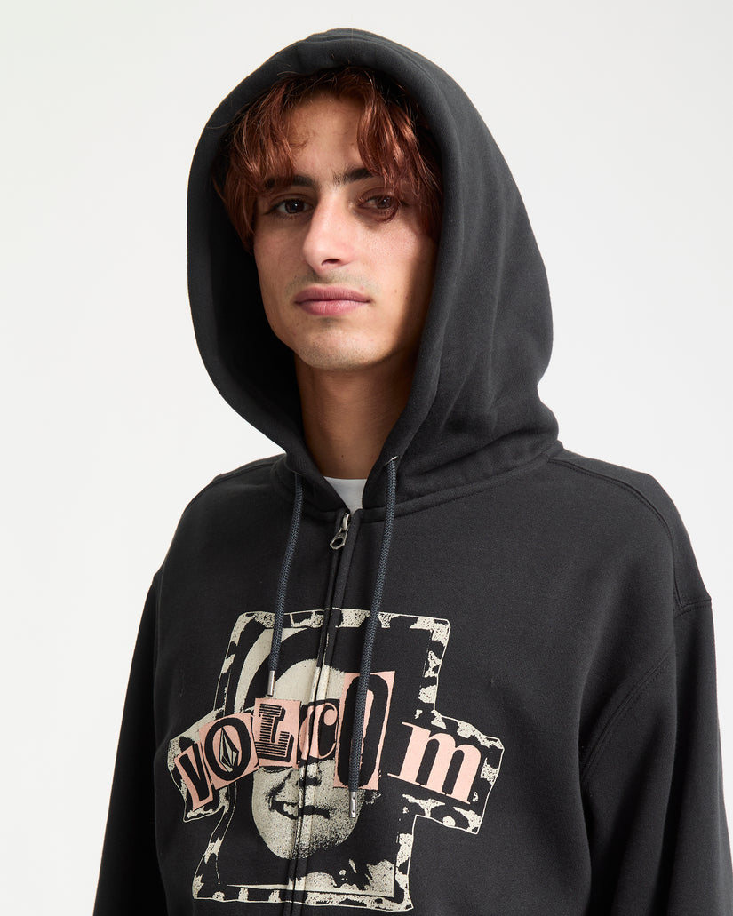 Stick Stoner Zip Hoodie - Antique Black