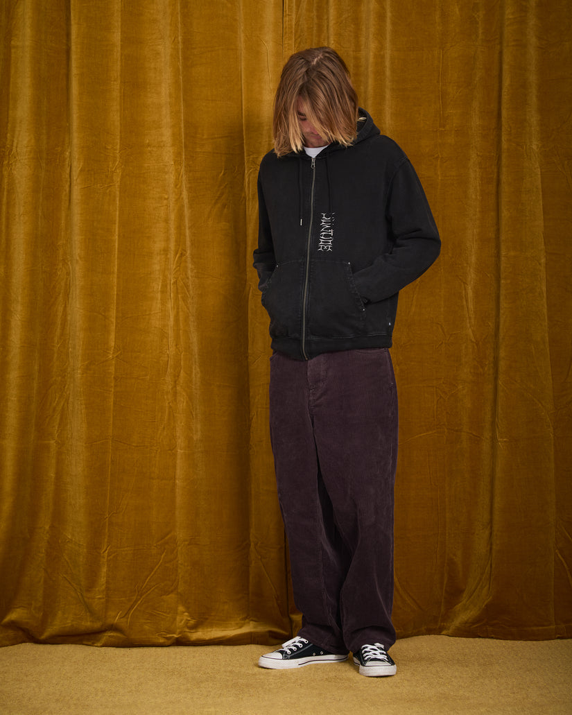 Studder Zip Hoodie - Black