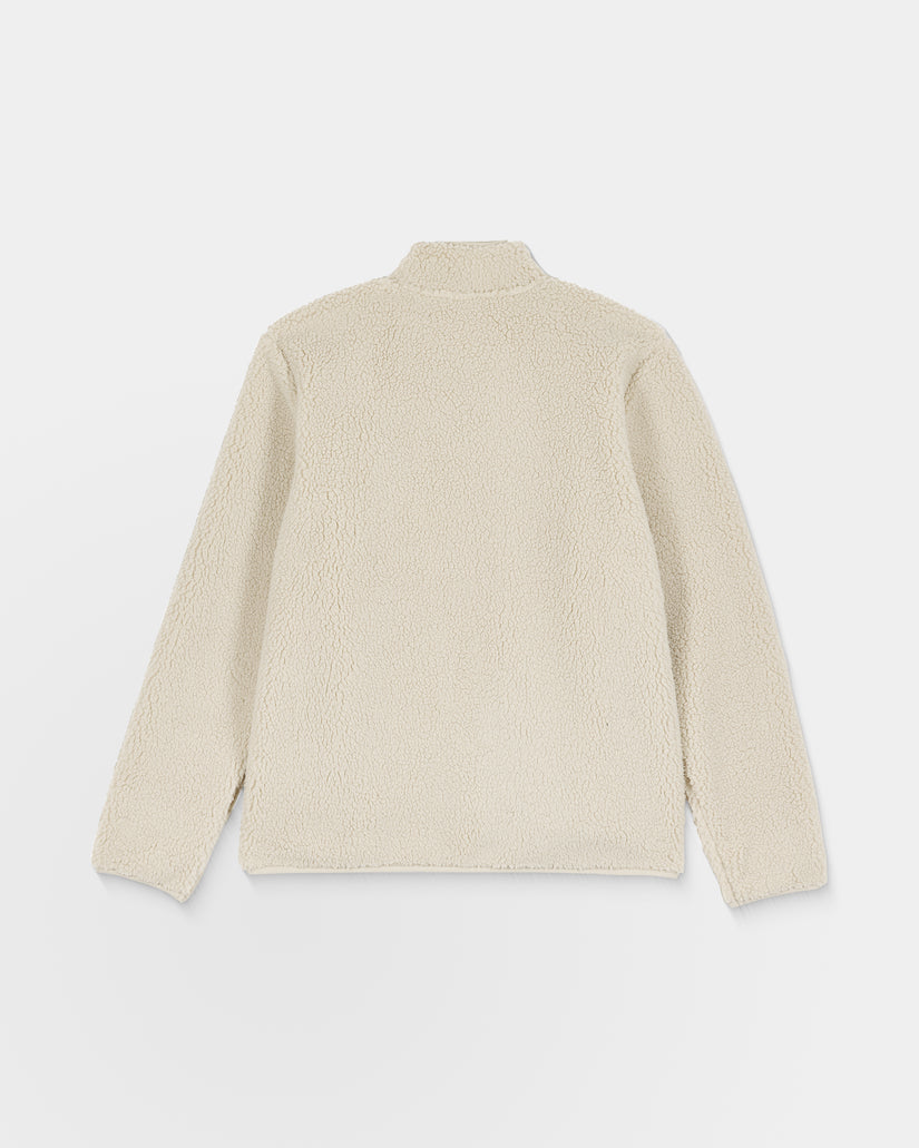 Muzzer Fuzzar Zip Sherpa Sweatshirt - Stone