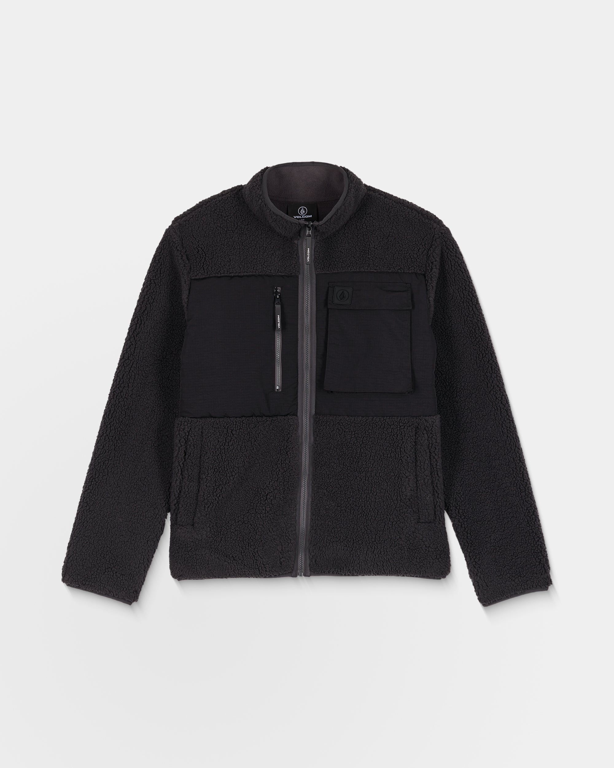 Storm Stone Zip Sherpa Jacket - Asphalt Black - Men - Volcom EU