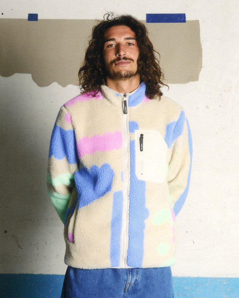 Carrau Fuzzar Zip Sherpa Jacket - Multi