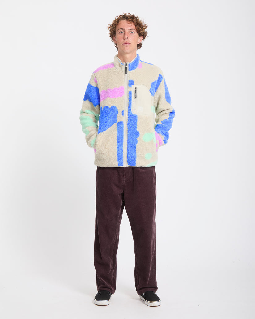 Carrau Fuzzar Zip Sherpa Jacket - Multi