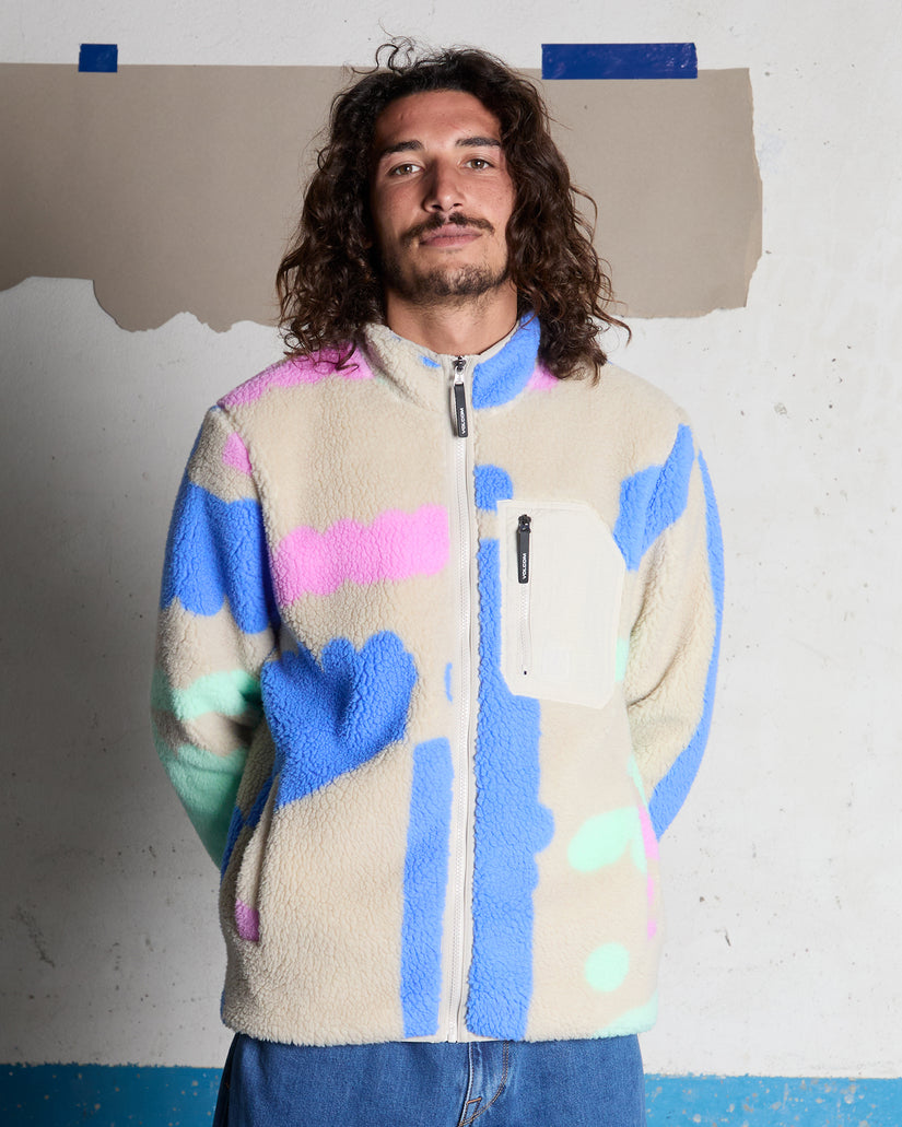 Carrau Fuzzar Zip Sherpa Jacket - Multi