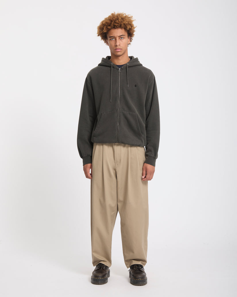 Single Stone Zip Sweatshirt - Rinsed Black