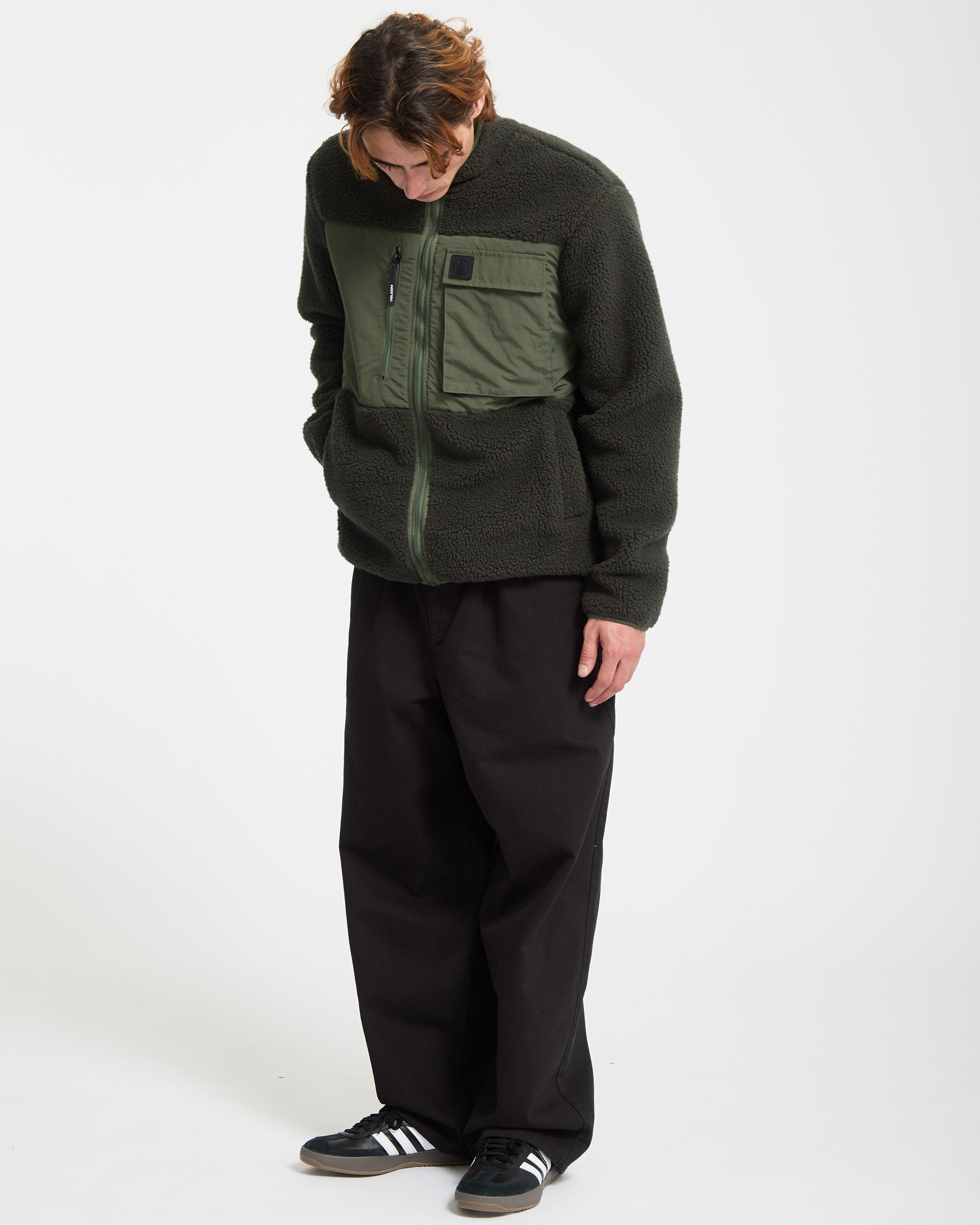 Storm Stone Zip Sweatshirt - Rinsed Black - Men - Volcom EU