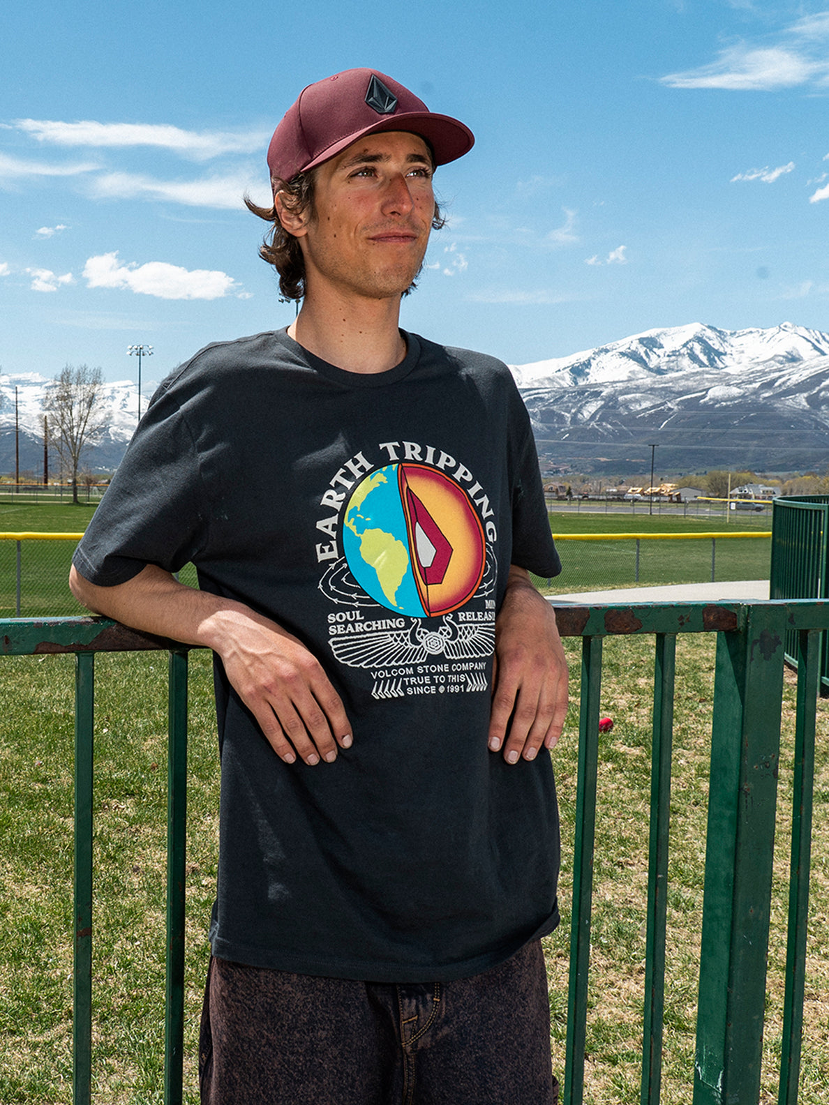 Volcom baseball best sale tee