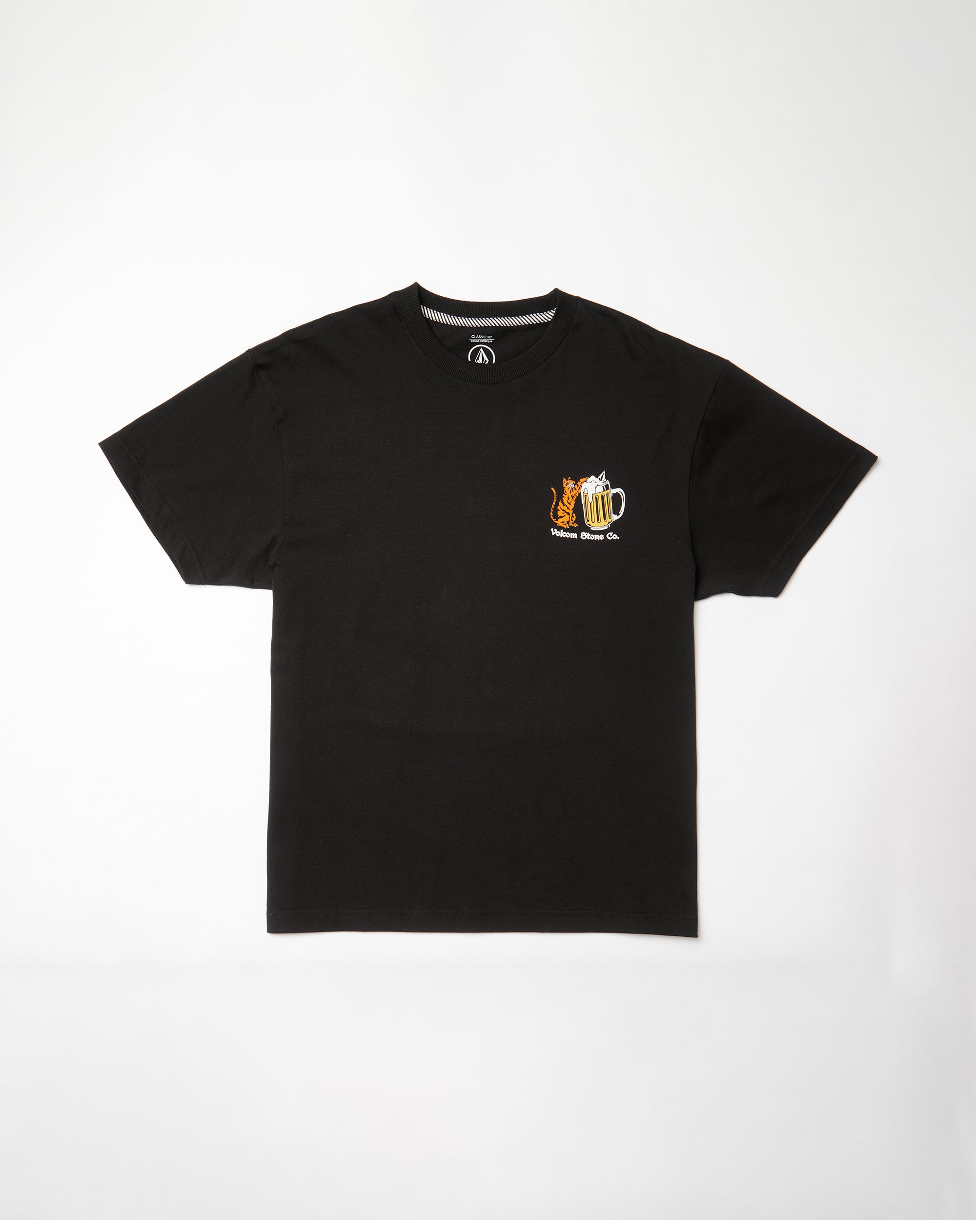 SEQUEL CURIOUSITY 猫 Tシャツ L Curious Cat T-shirt - BLACK - Men - Volcom EU – Volcom Europe