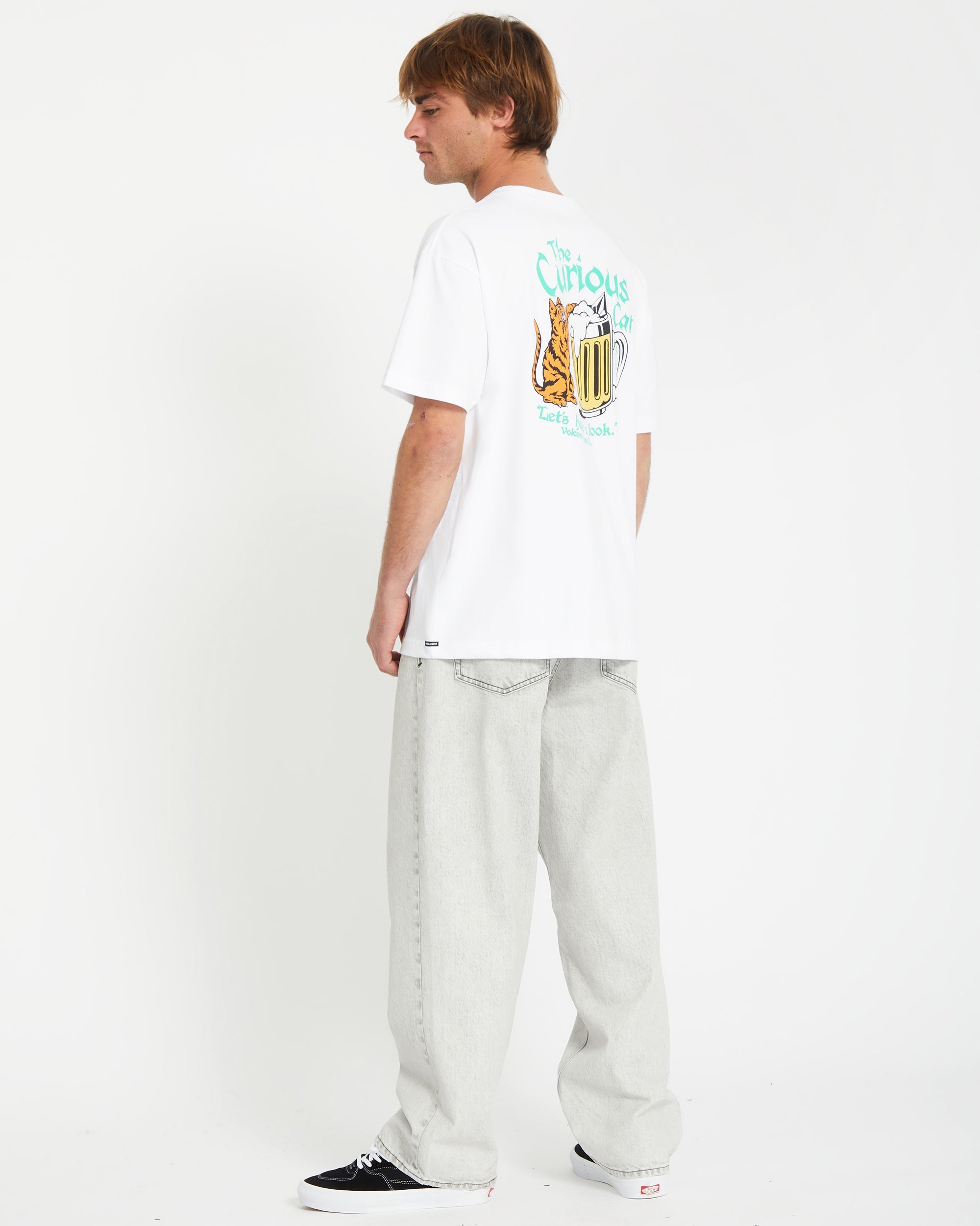 Curious Cat T-shirt - WHITE - Men - Volcom EU – Volcom Europe