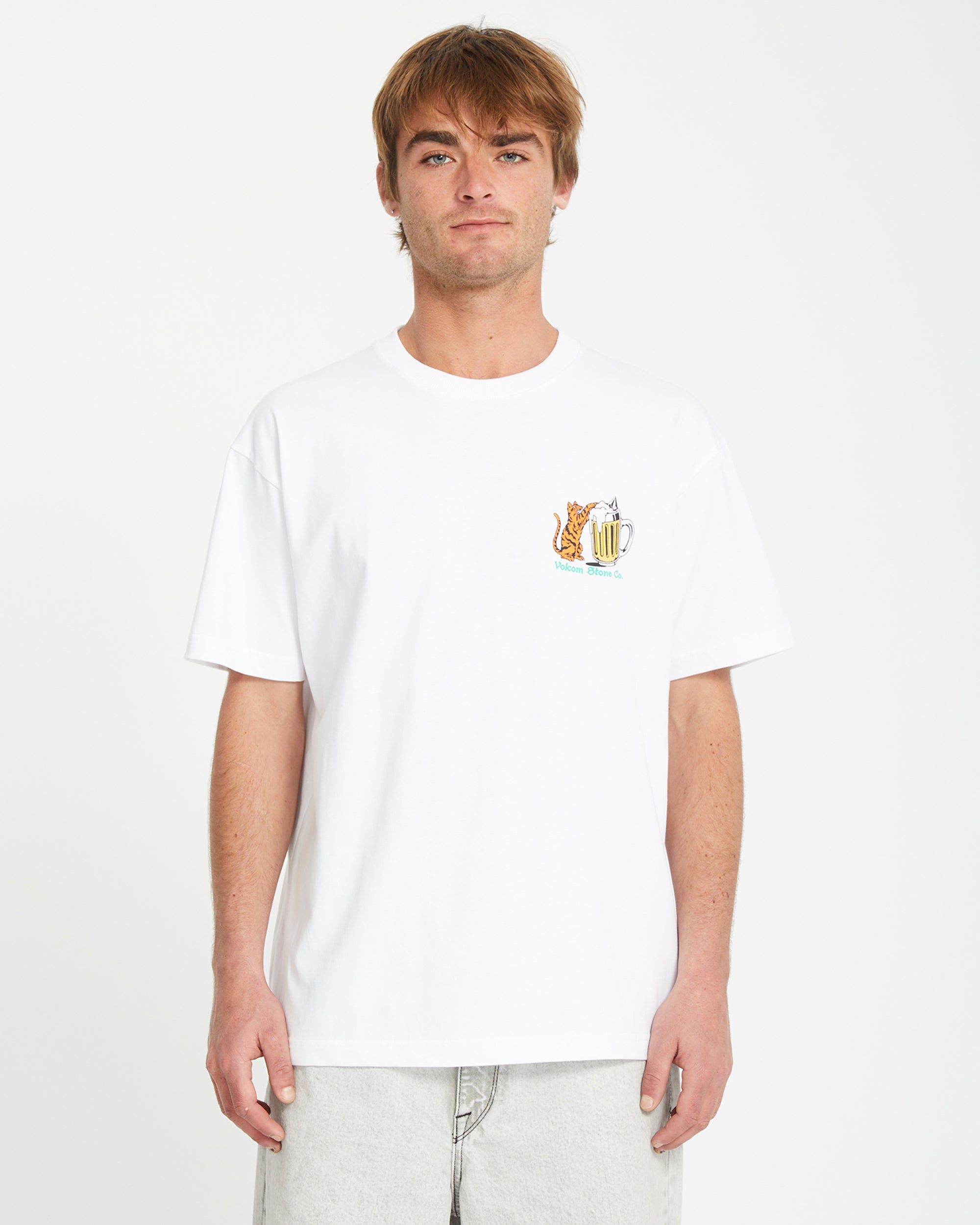 Curious Cat T-shirt - WHITE - Men - Volcom EU – Volcom Europe