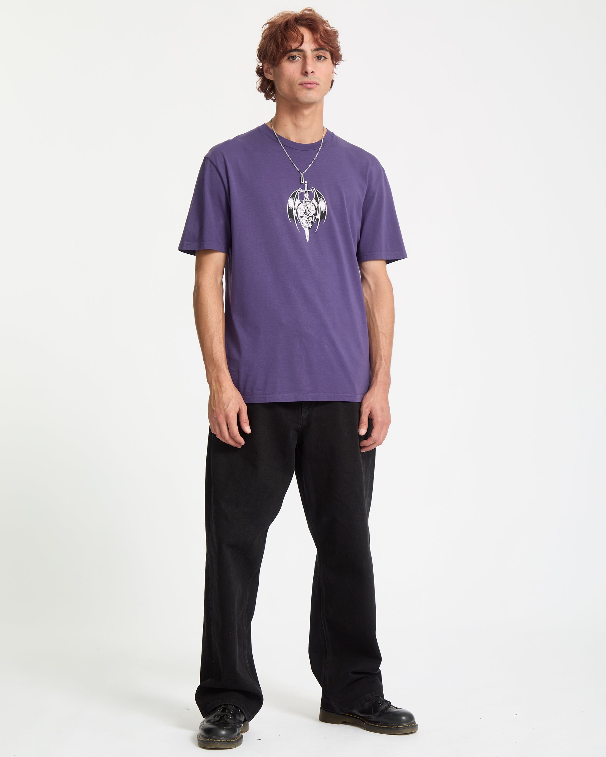 Sworder T-Shirt - Dark Purple - Men - Volcom EU – Volcom Europe