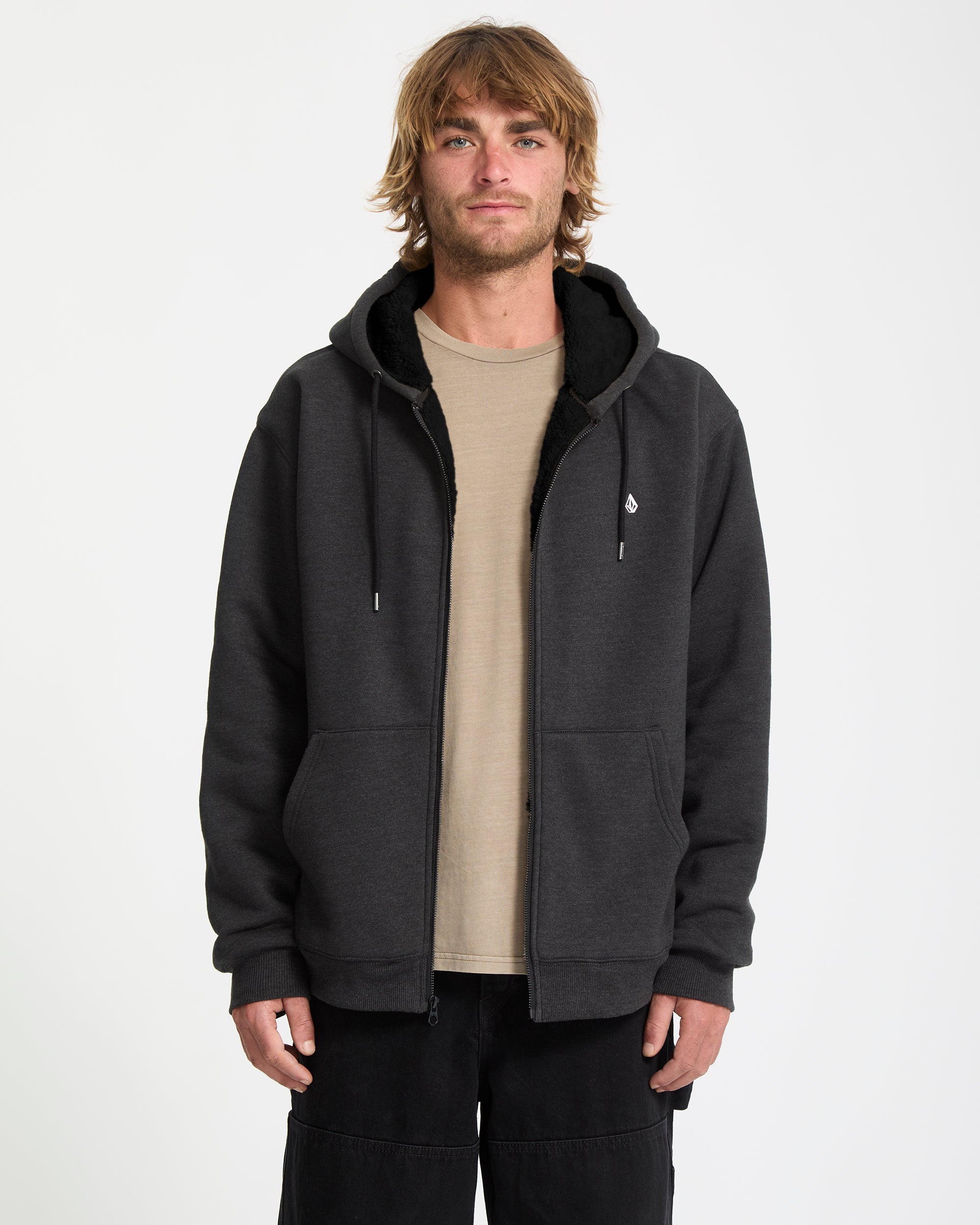 Single Stone Zip Hoodie - HEATHER GREY - Men - Volcom EU – Volcom