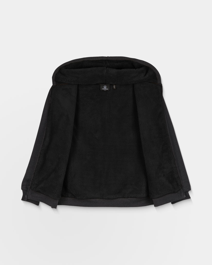 Single Stone Lined Zip Hoodie - Heather Black