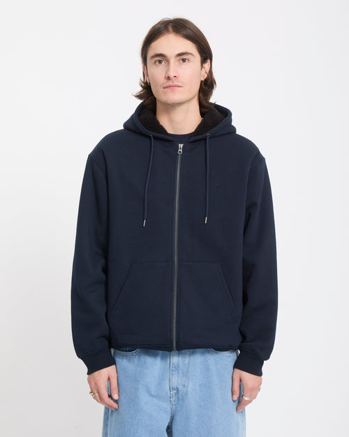 Single Stone Lined Zip Hoodie