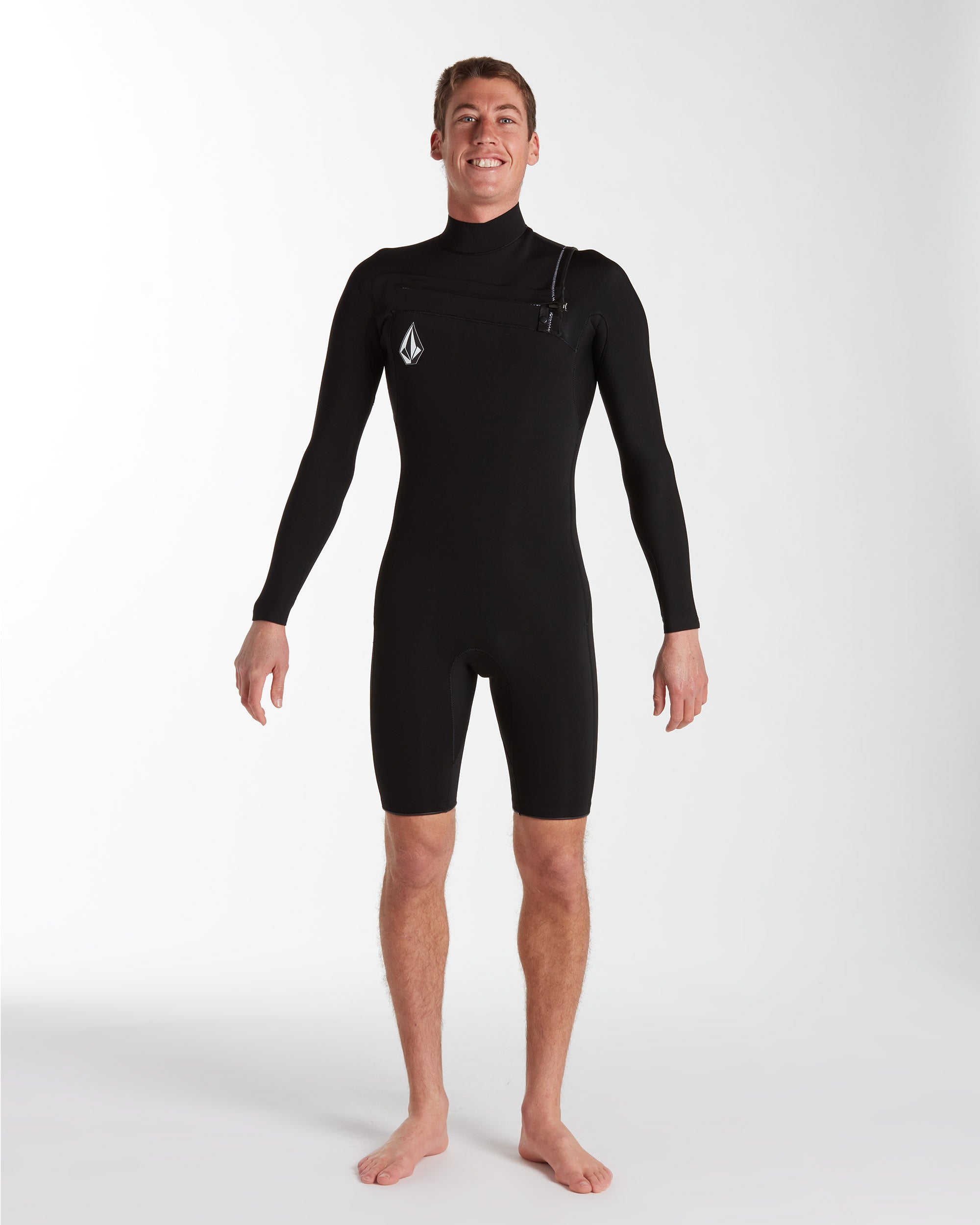セール 一番安い BLACK - Wetsuit Spring sleeve Long 2/2Mm - Europe Volcom - Men サーフィン・ボディボード