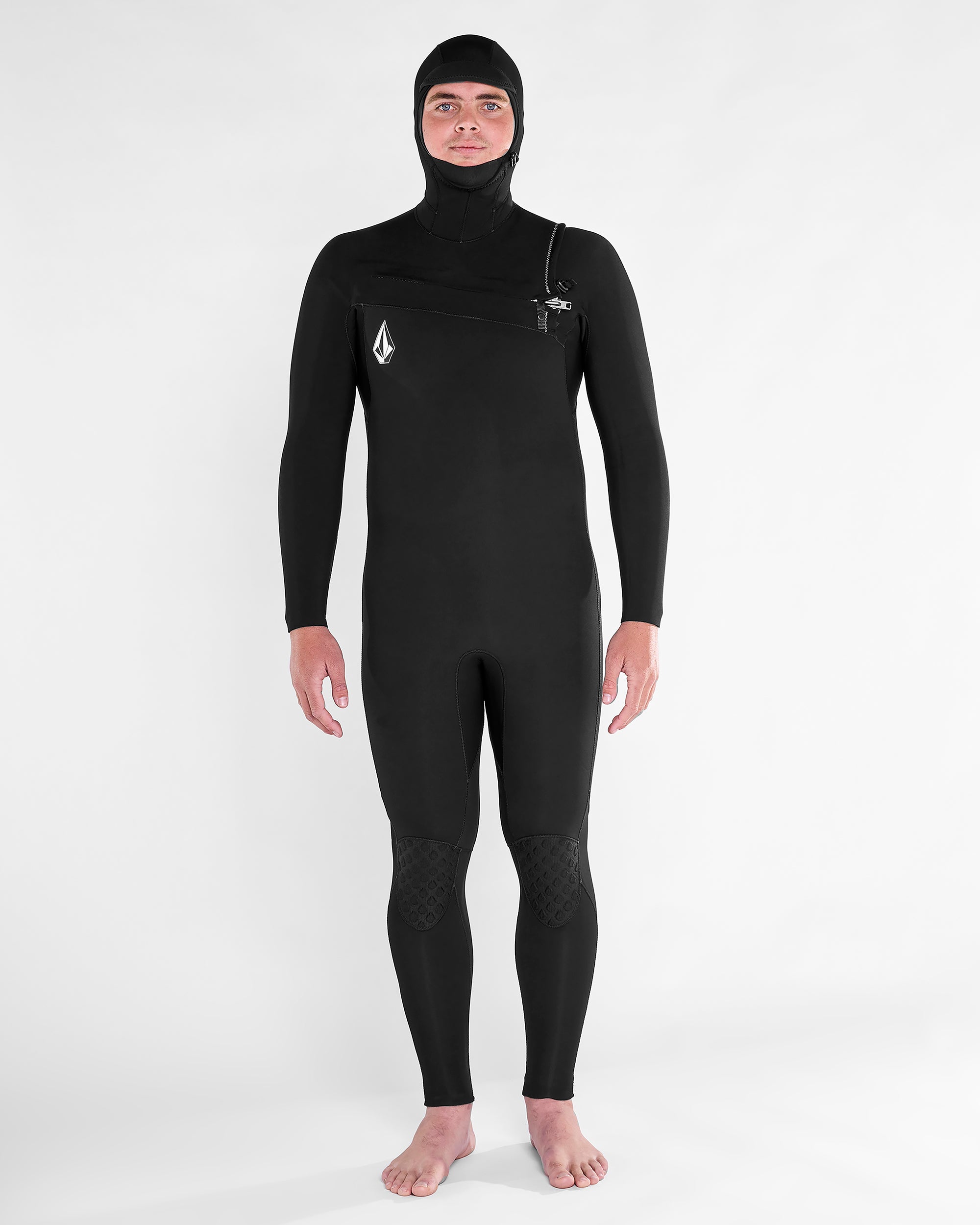 ボルコム モジュレーター 4/3mm ロングスリーブ BLK XS Modulator 4/3Mm Hooded Chest Zip Wetsuit - Black - Men - Volcom EU
