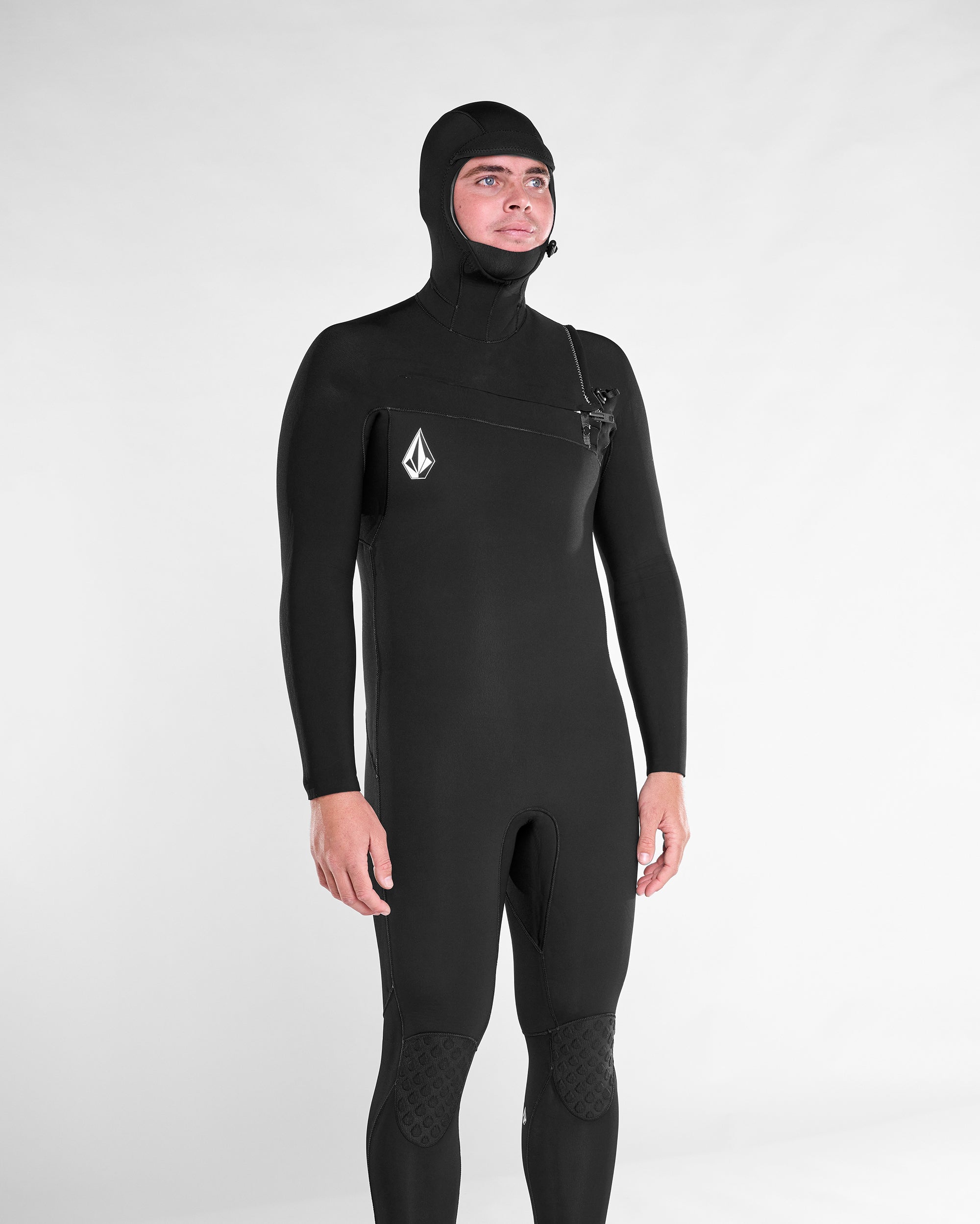 Modulator 5/4/3Mm Hooded Chest Zip Wetsuit - Black - Men - Volcom
