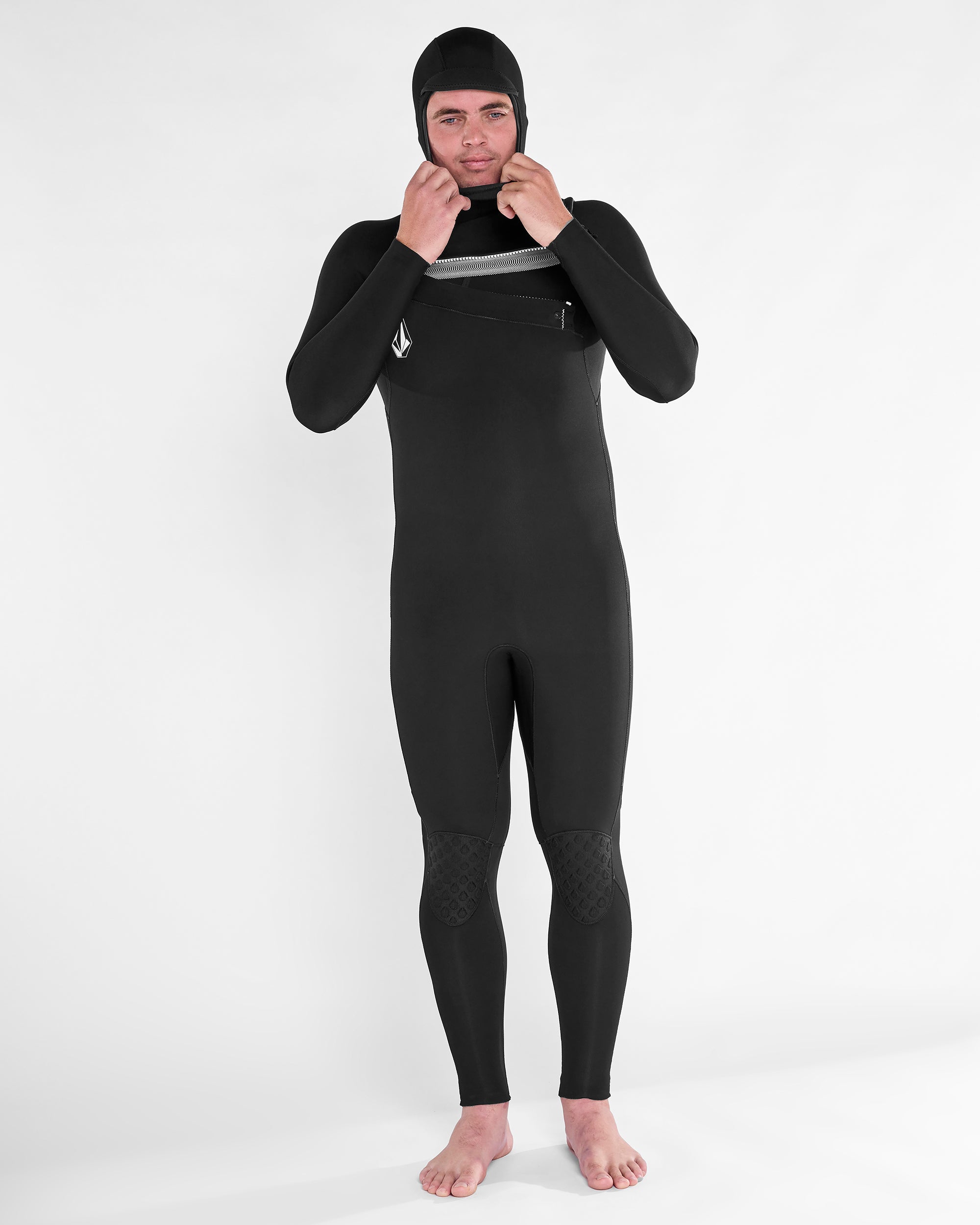 Modulator 5/4/3Mm Hooded Chest Zip Wetsuit - Black - Men - Volcom
