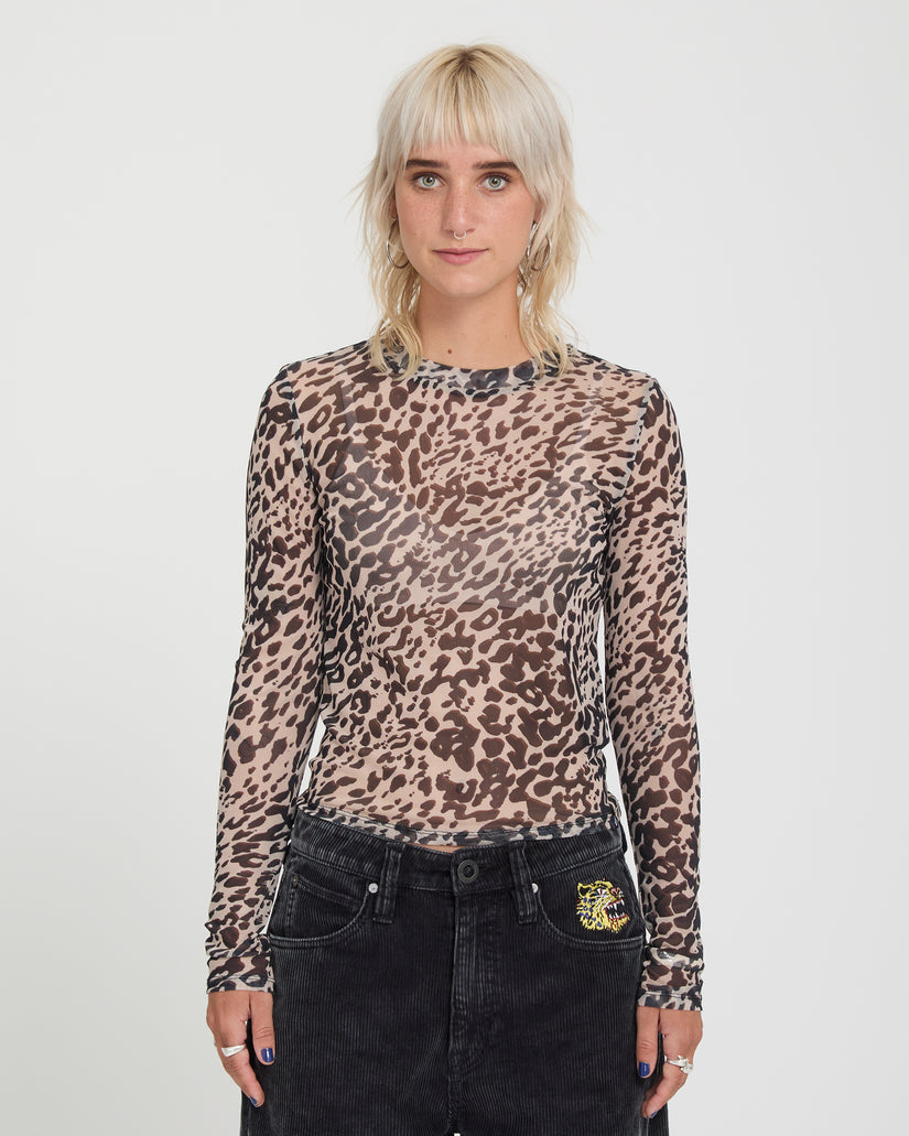 Tigardi Mesh Top - Animal Print