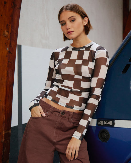 Carrau Mesh Top