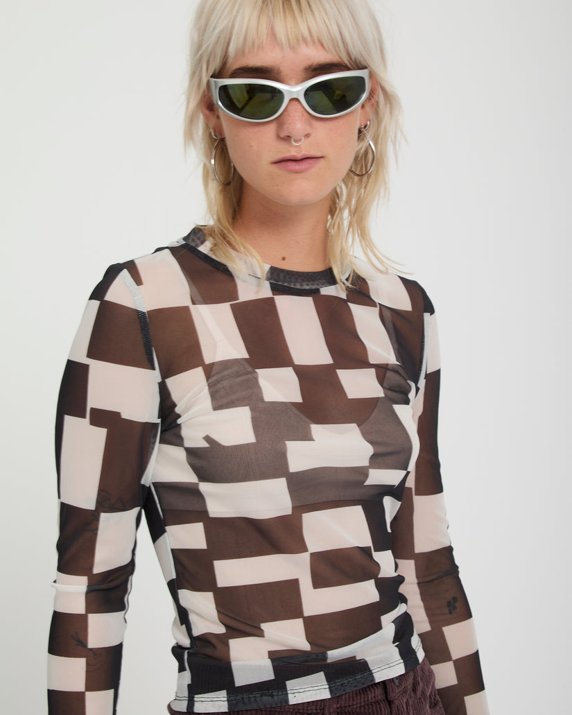 Carrau Mesh Top - White