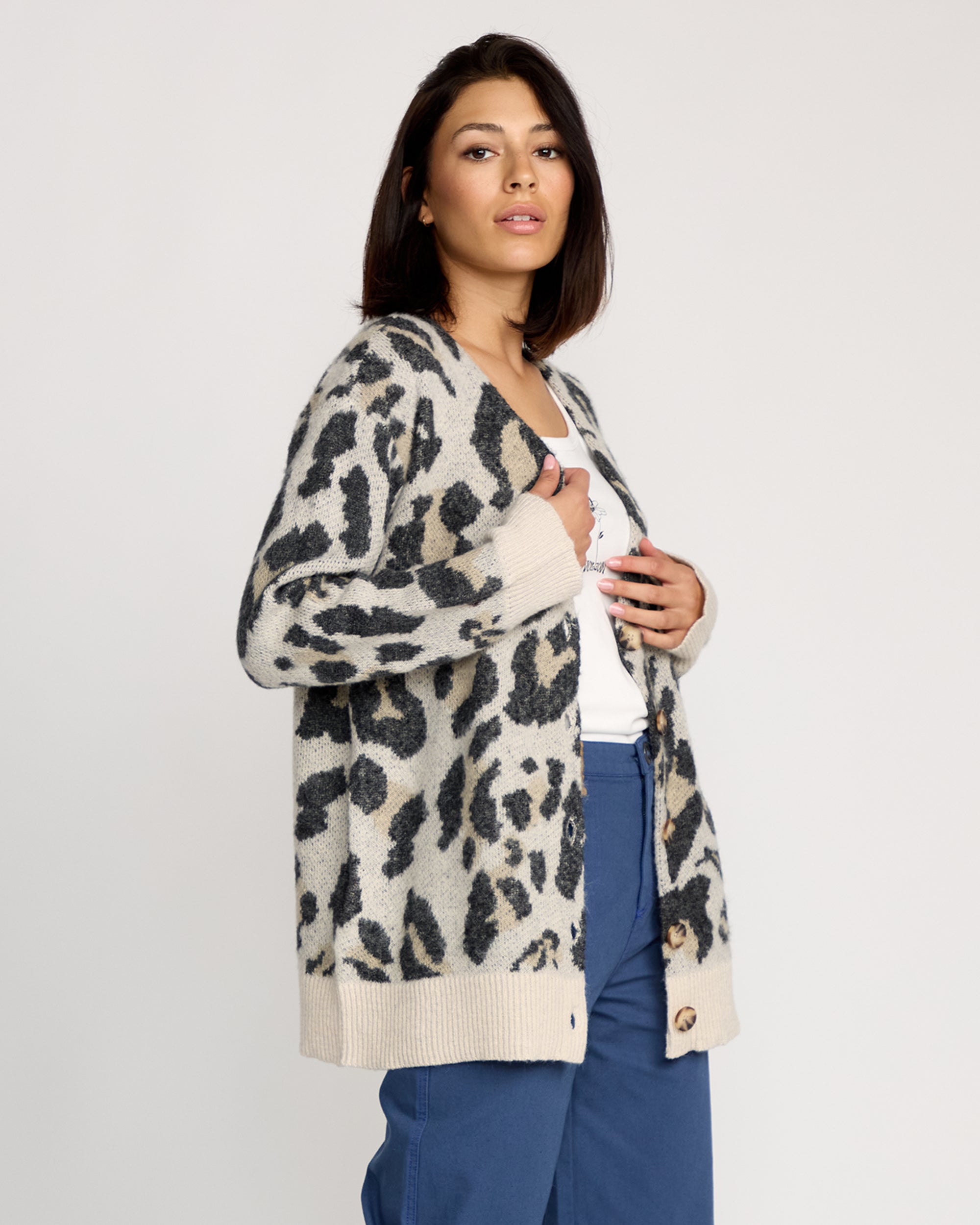Printed Wo/Ny Cardigan スノーピークPrinted Wo/Ny Cardigan M Beige