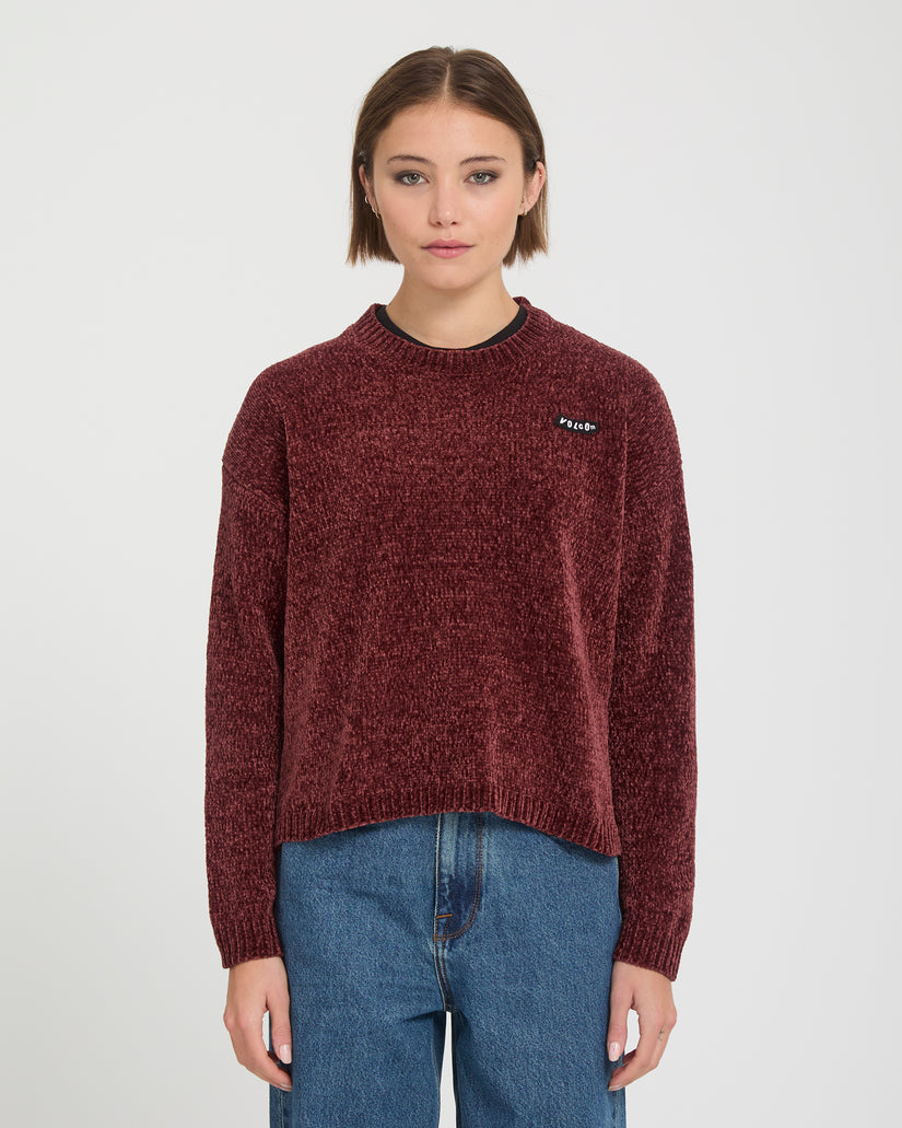 Bubble Tease Sweater - Brick
