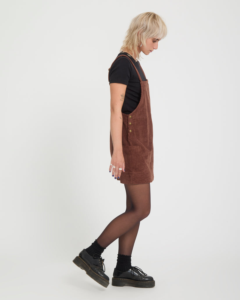 Power Corduroy Dress - Tobacco Brown