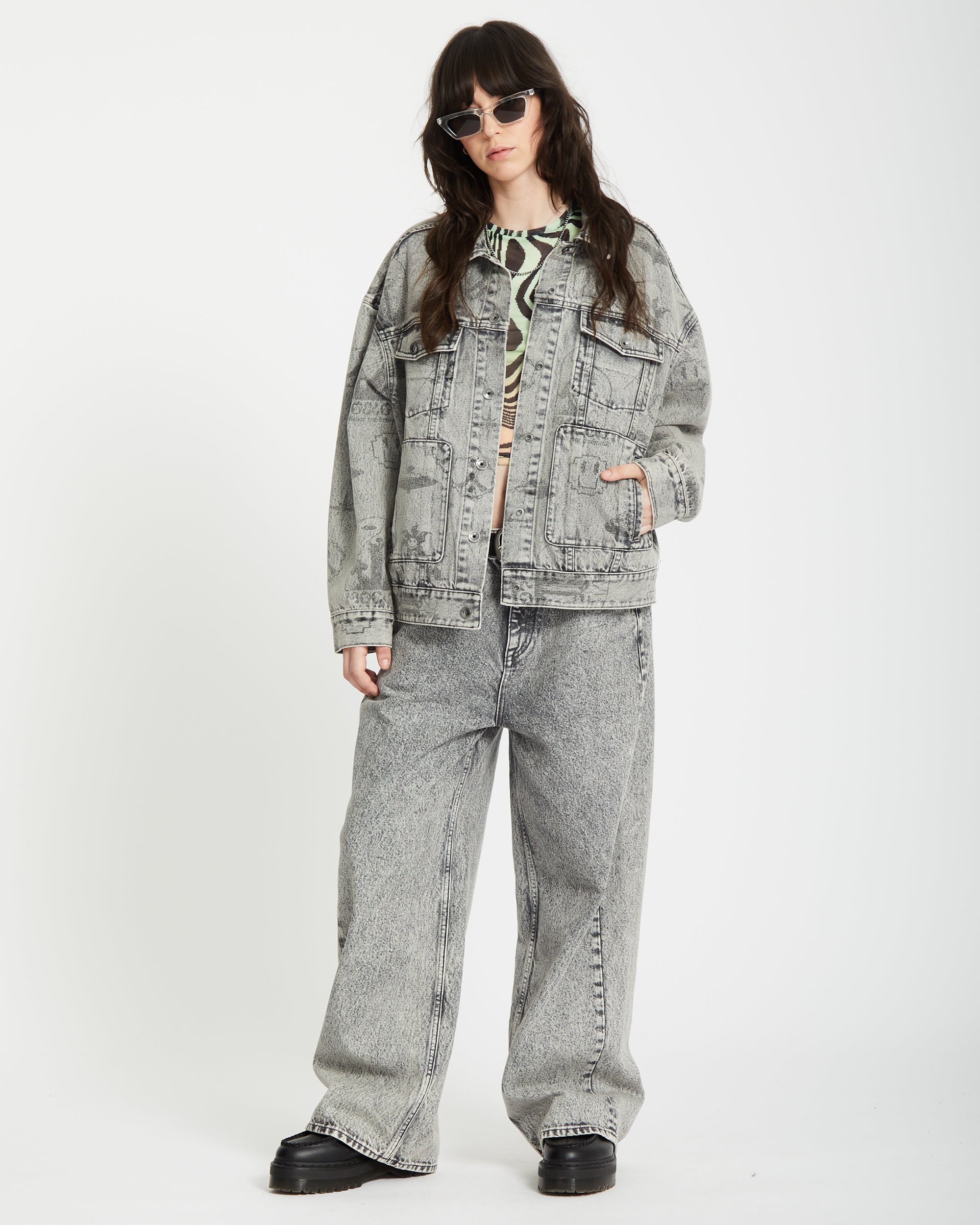 Filip Rygalski Denim Jacket - GREY VINTAGE - Women - Volcom EU
