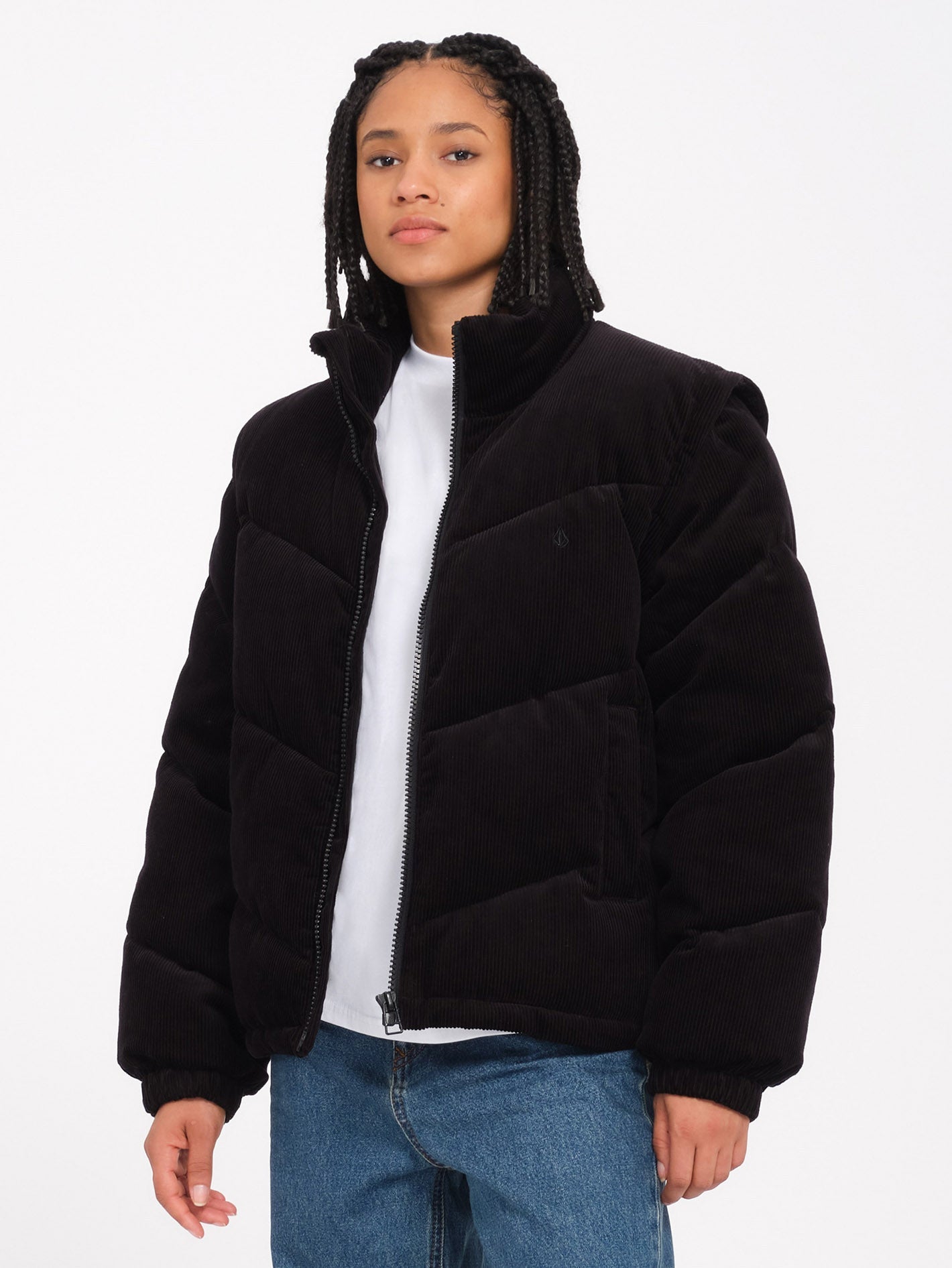 Cord'N Puff Jacket - Black - Women - Volcom EU – Volcom Europe