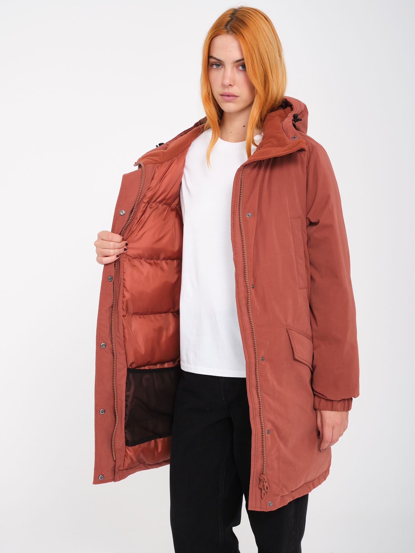 Sleepi Puff Up Parka Chestnut Brown Women Volcom Europe