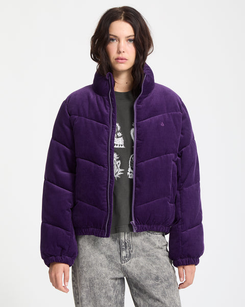 Cord'N Stone Puff Jacket - Acai - Women - Volcom EU – Volcom Europe