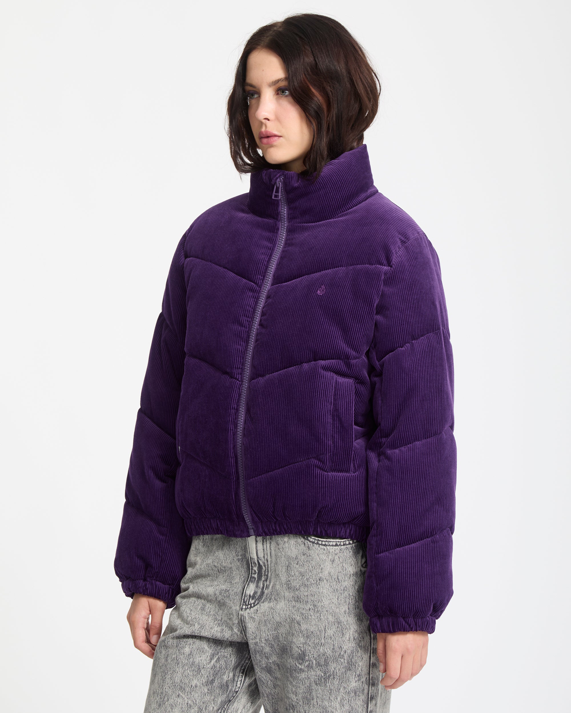 Cord'N Stone Puff Jacket - Acai - Women - Volcom EU – Volcom Europe