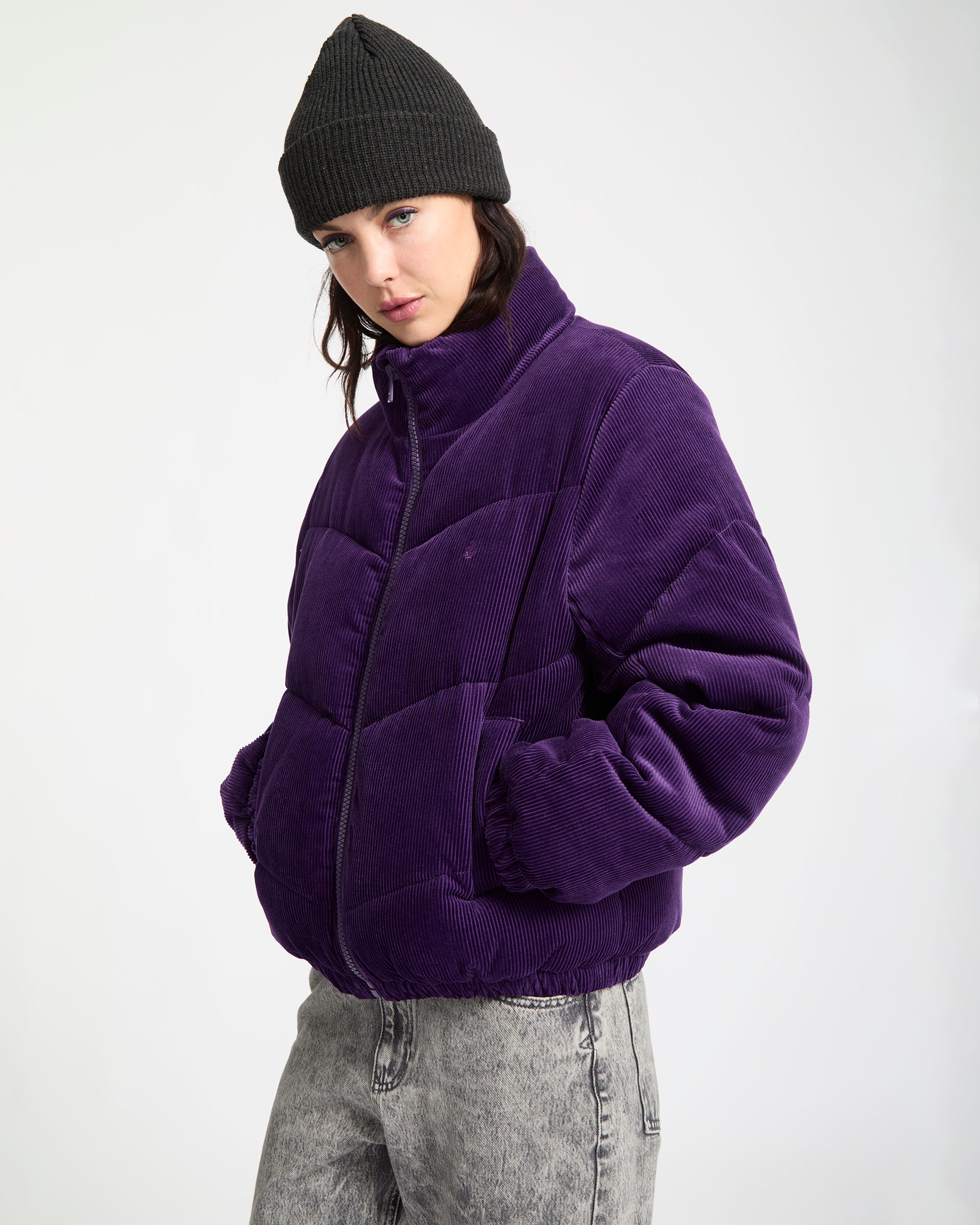 Cord'N Stone Puff Jacket - Acai - Women - Volcom EU – Volcom Europe