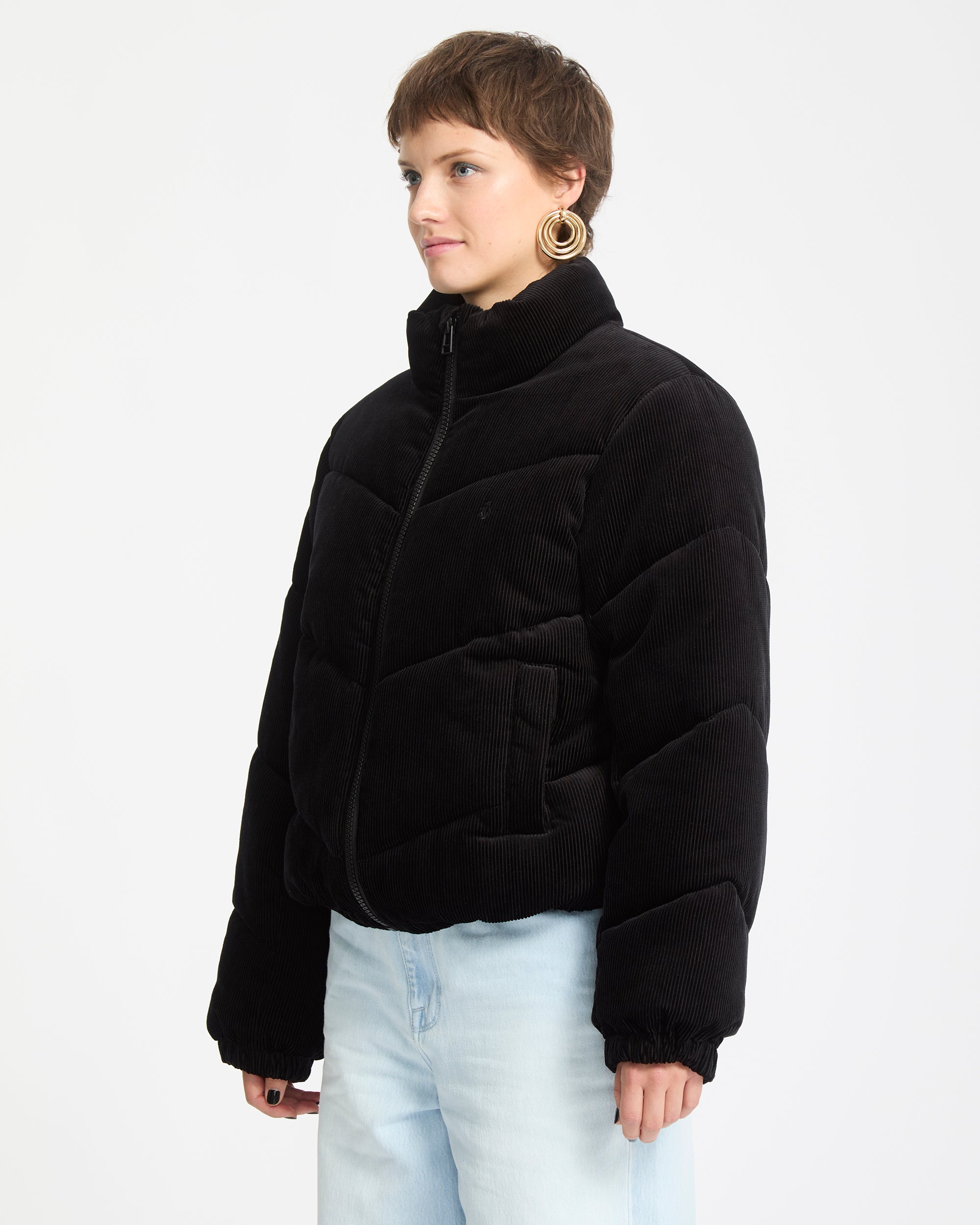 Cord'N Stone Puff Jacket - Black - Women - Volcom EU – Volcom Europe