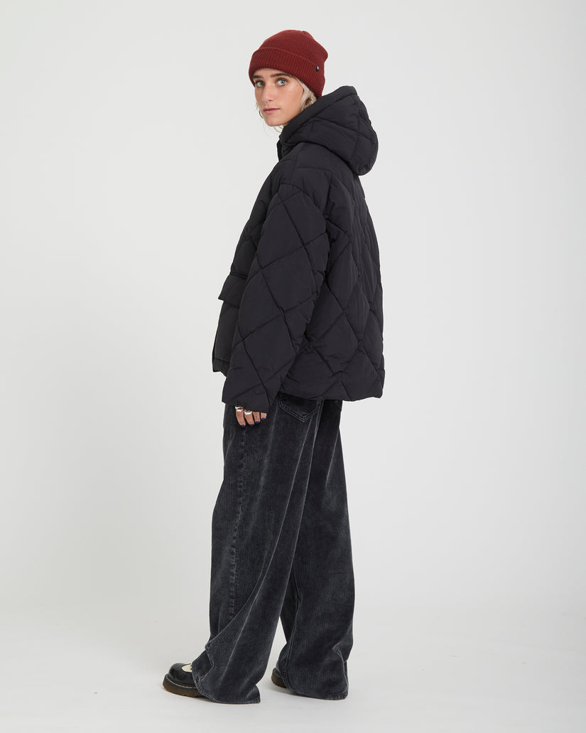 Out Of Boxy Puff Jacket - Black