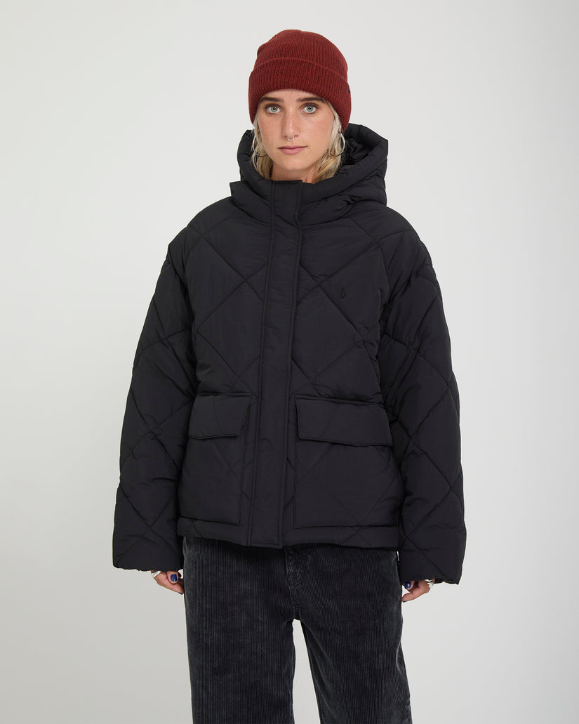 Out Of Boxy Puff Jacket - Black