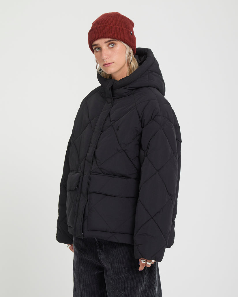 Out Of Boxy Puff Jacket - Black