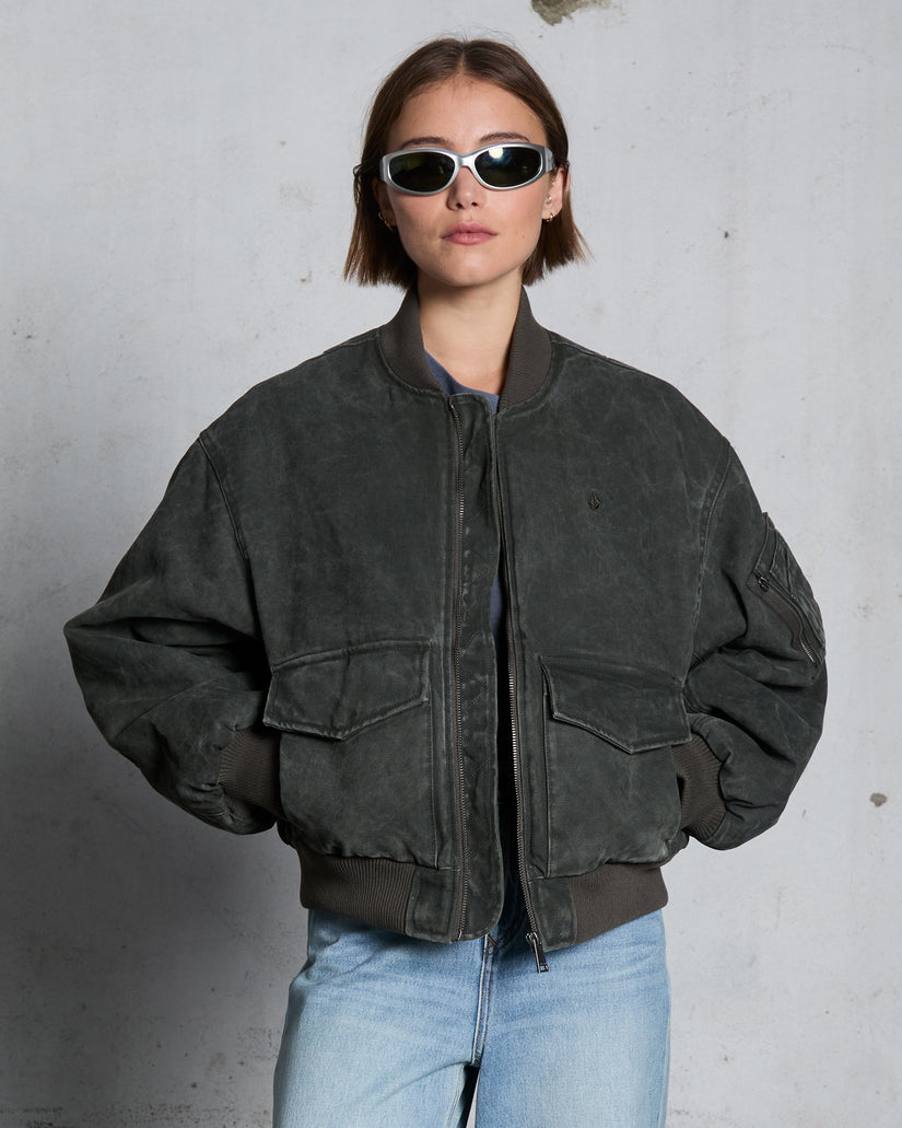 Workestra Bomber Jacket - Rinsed Black