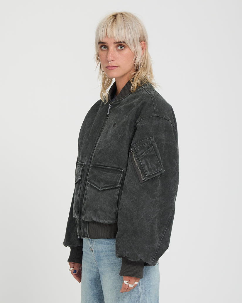 Workestra Bomber Jacket - Rinsed Black