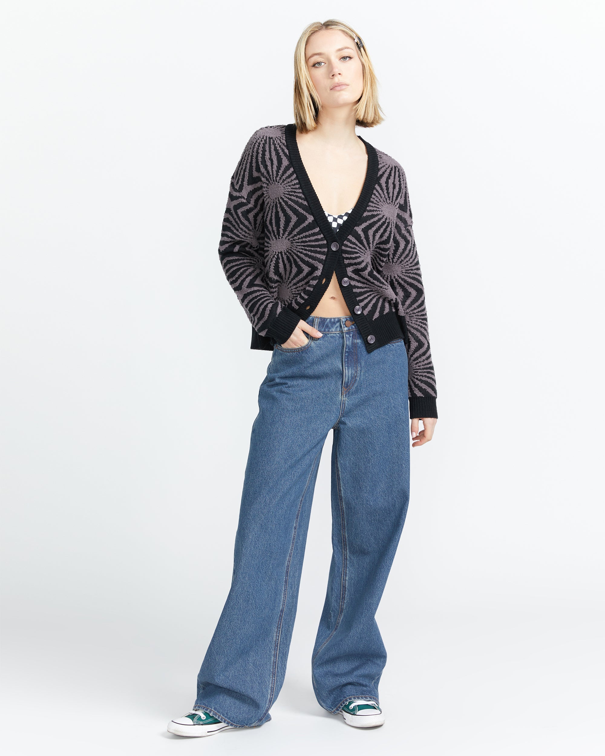 Stoned High Rise Jeans - Indigo Ridge Wash - Women - Volcom EU